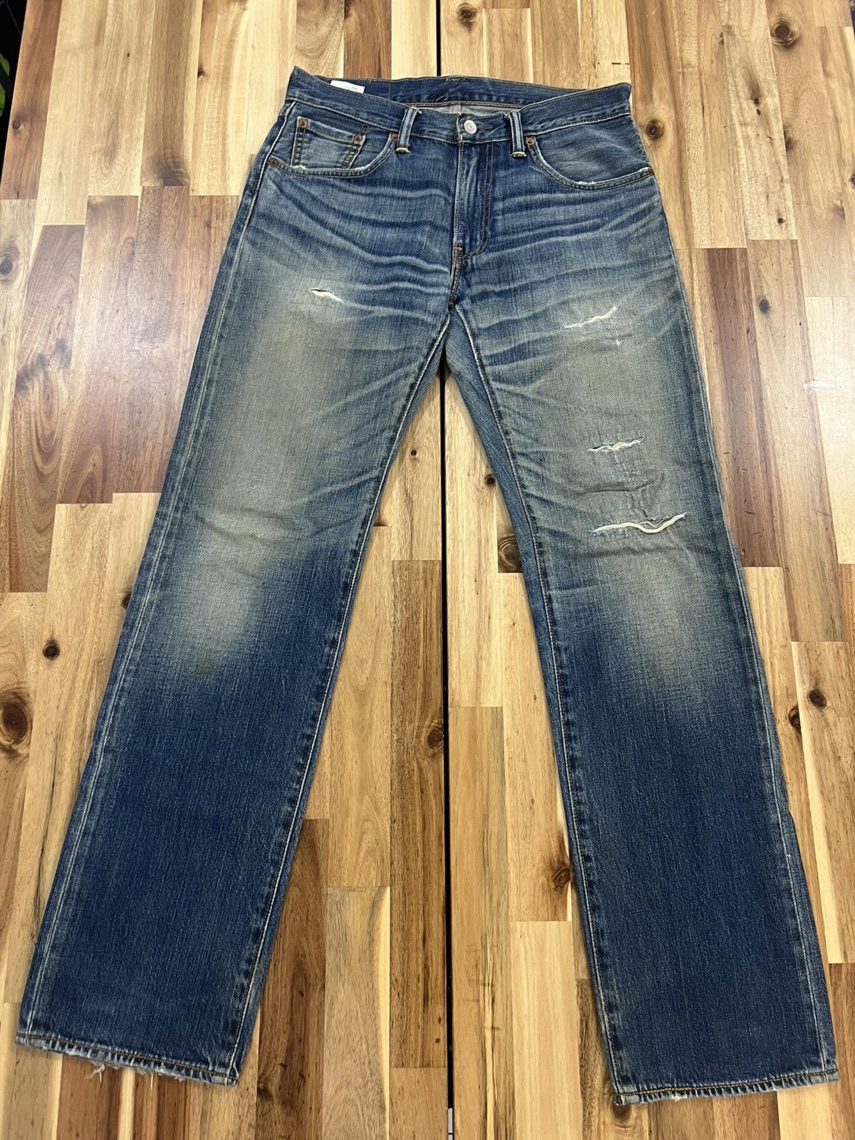 Levi's Vintage Levis 502 Distressed Denim Jeans Size US 31 - 3 Thumbnail