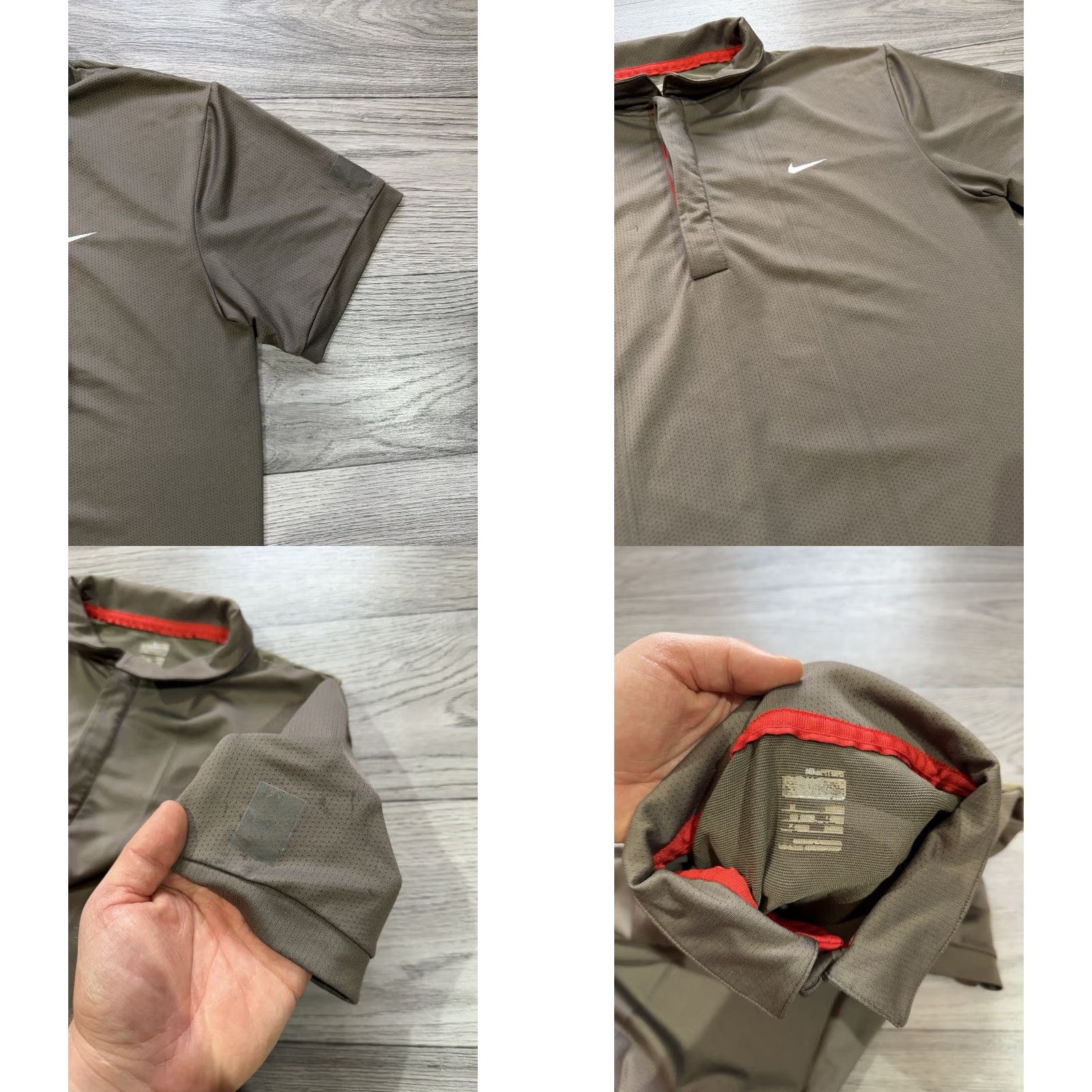 Nike VINTAGE Roger Federer RF 2008 US OPEN Tennis Court Polo Shirt M Brown Nike Shirt Mens Size US M / EU 48-50 / 2 - 9 Thumbnail