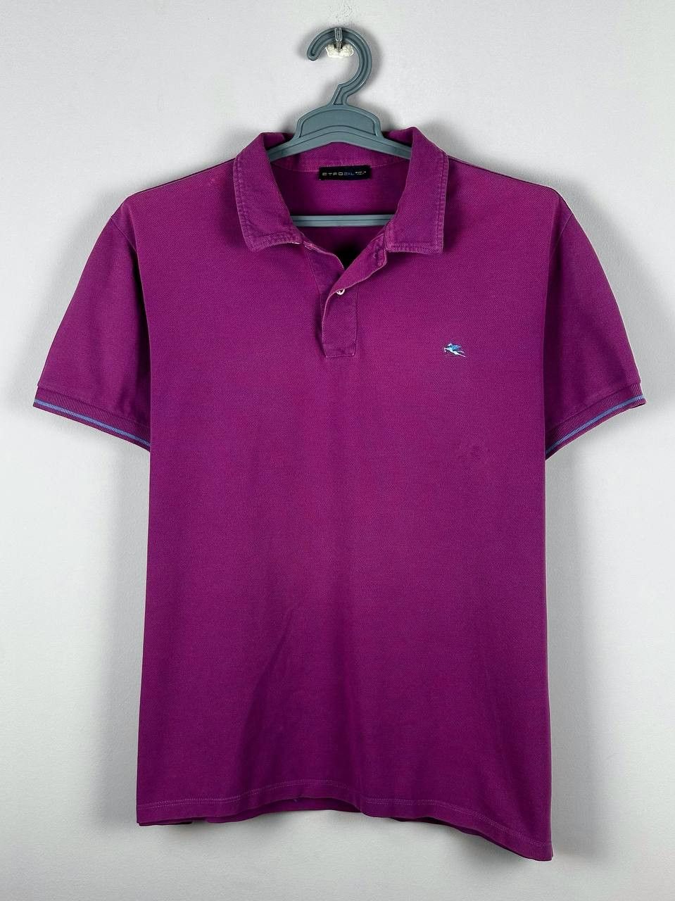 Etro Etro Purple Vintage Polo T-Shirt mini logo Size US XXL / EU 58 / 5 - 1 Thumbnail
