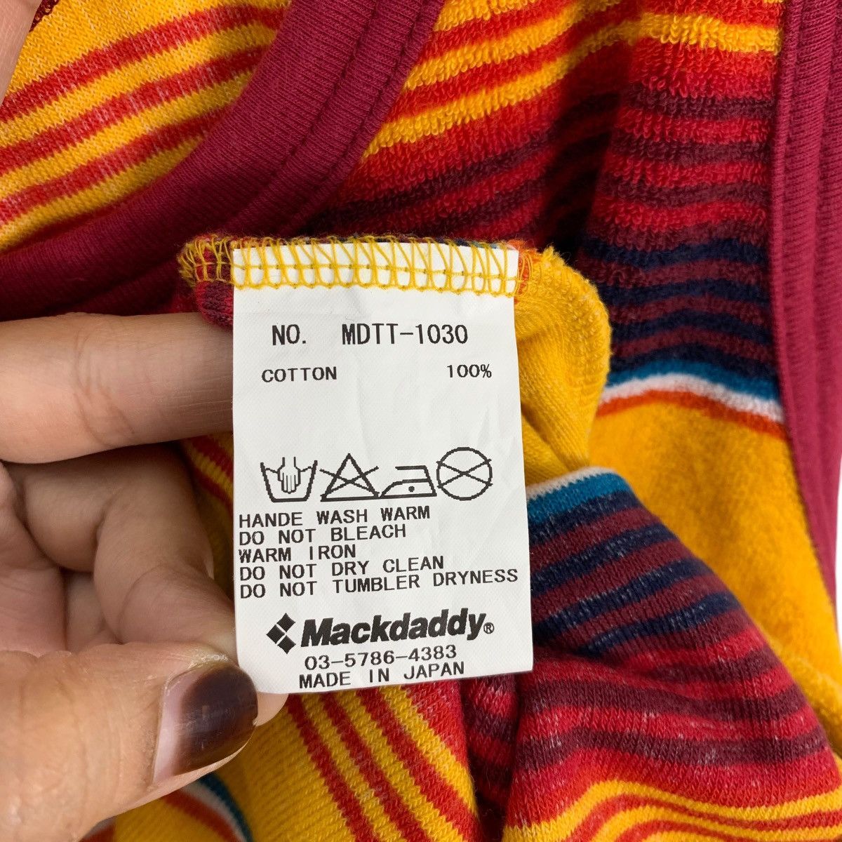 Japanese Brand MACKDADDY Japanese Brand Designer Casualwear Stripes Singlet Size US L / EU 52-54 / 3 - 7 Thumbnail