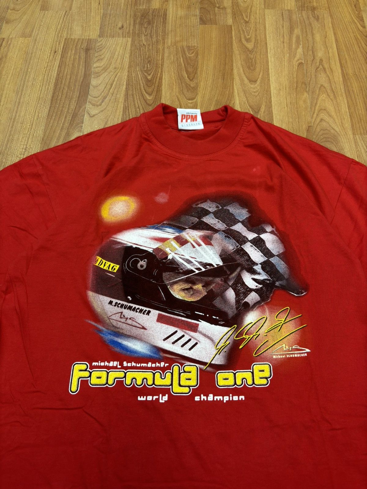 Ferrari × Vintage vintage tee 90s F1 Michael Schumacher Formula One 1 T-Shirt Size US M / EU 48-50 / 2 - 2 Thumbnail