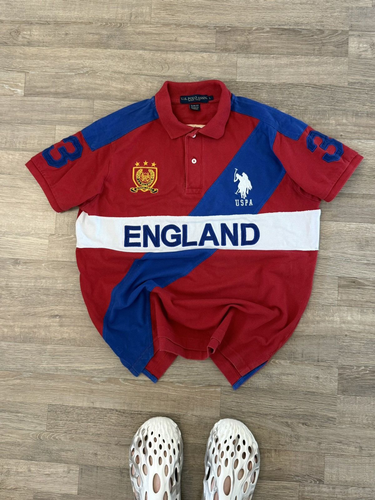 U.S. Polo Assn. VINTAGE Y2K U.S POLO ASSN ENGLAND CHIEF KEEF POLO RAP SHIRT Size US L / EU 52-54 / 3 - 7 Thumbnail