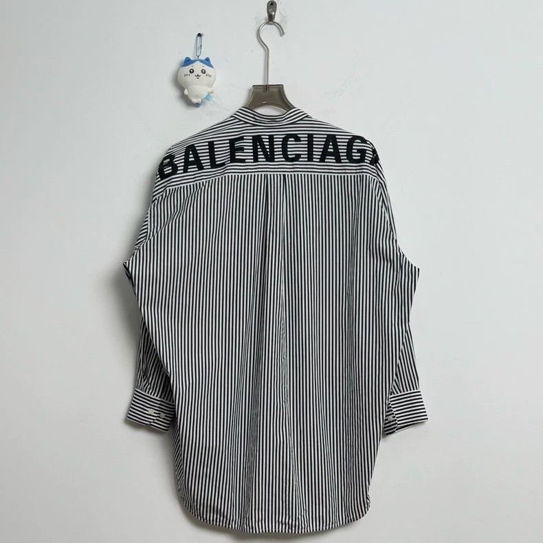 Balenciaga Balenciaga size 36 Striped shirt with letter logo on the b Size XS / US 0-2 / IT 36-38 - 3 Thumbnail