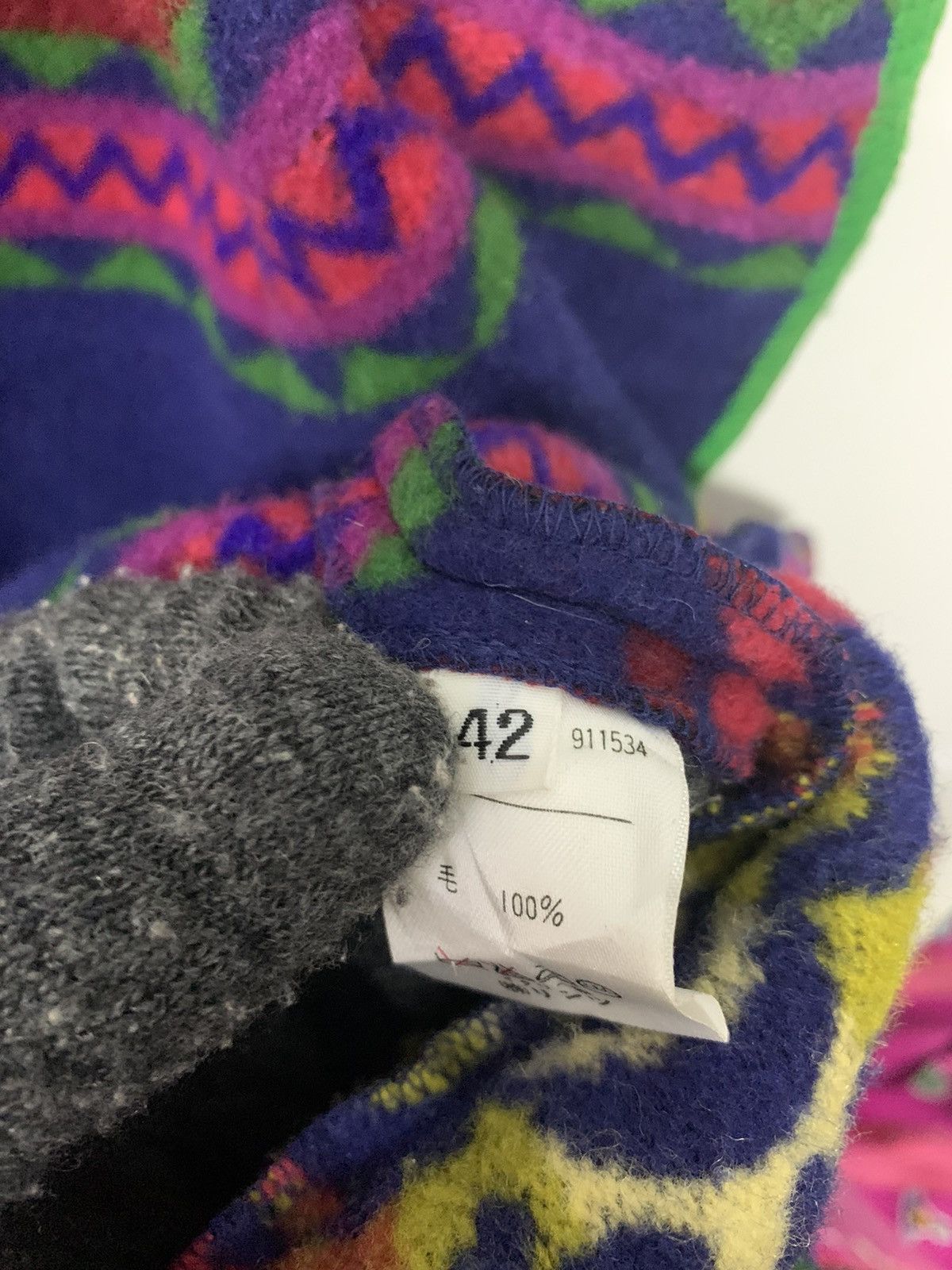 United Colors Of Benetton 90's United Color Of Benetton Multicolor Fleece Hoodie Fur Size US M / EU 48-50 / 2 - 7 Thumbnail