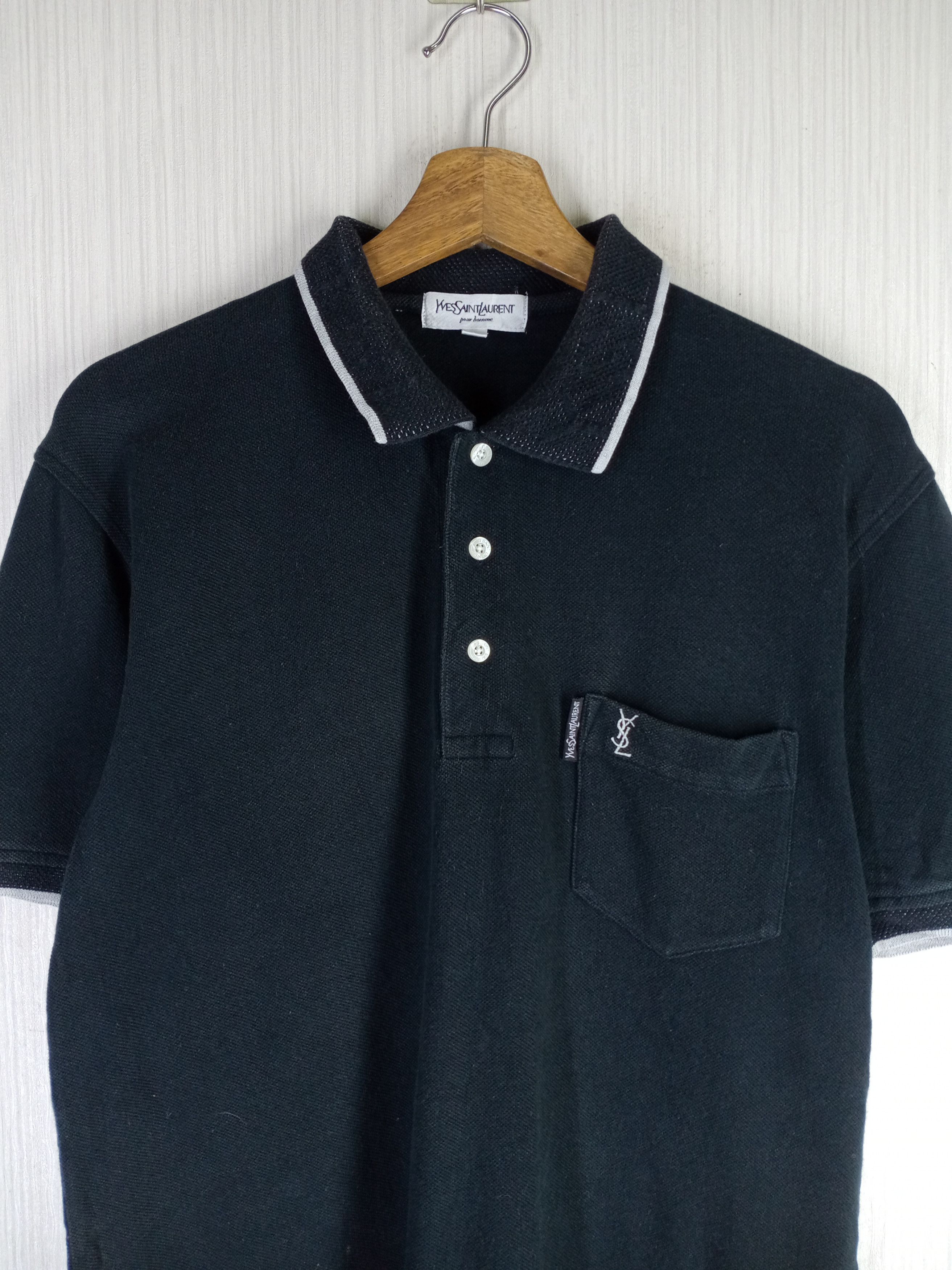 Yves Saint Laurent Rare Vintage 90s Yves Saint Laurent Pour Homme Polo Shirt Size US M / EU 48-50 / 2 - 3 Thumbnail