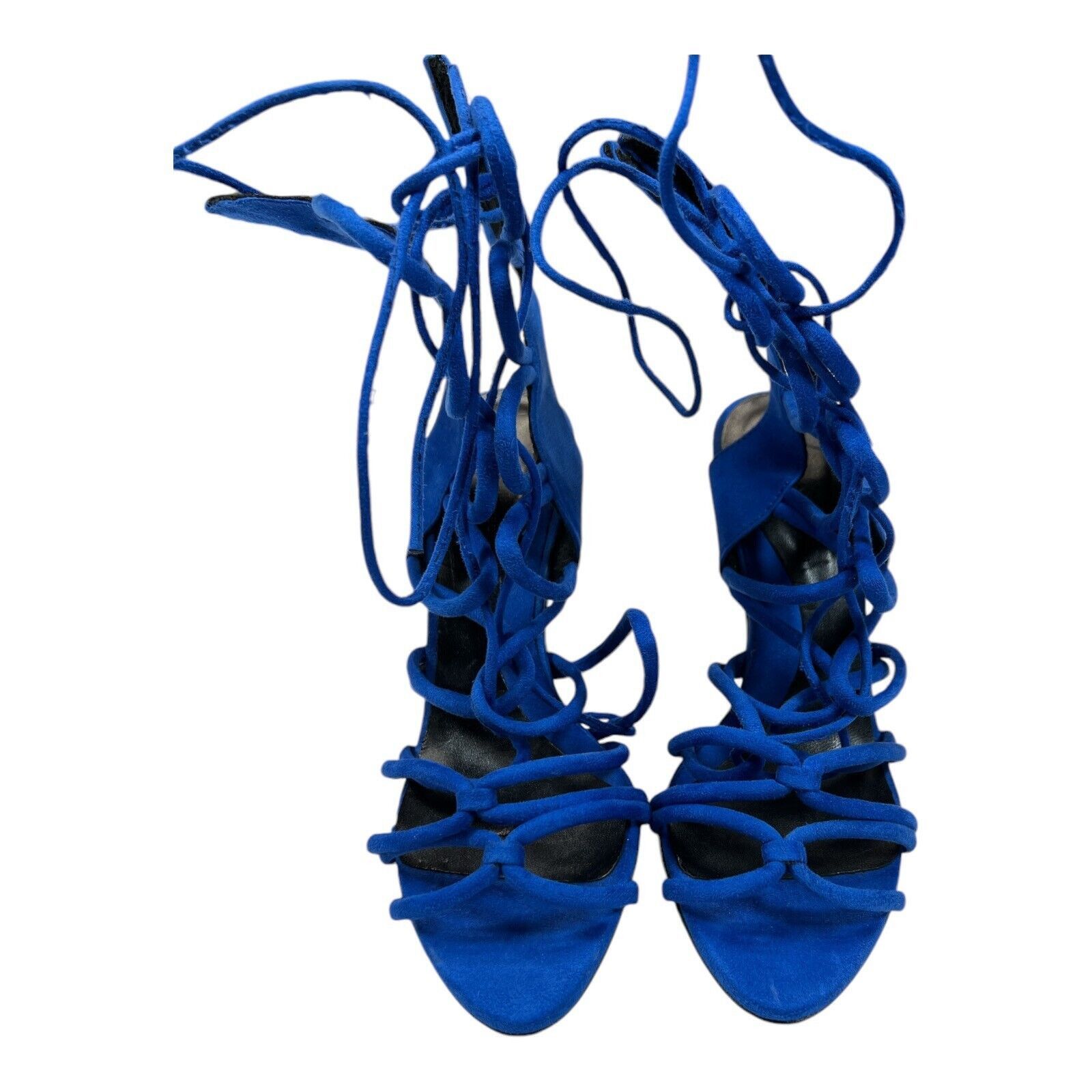Zara Zara Women s Royal Blue Suede Strappy High Heels Size 36 6 Grailed