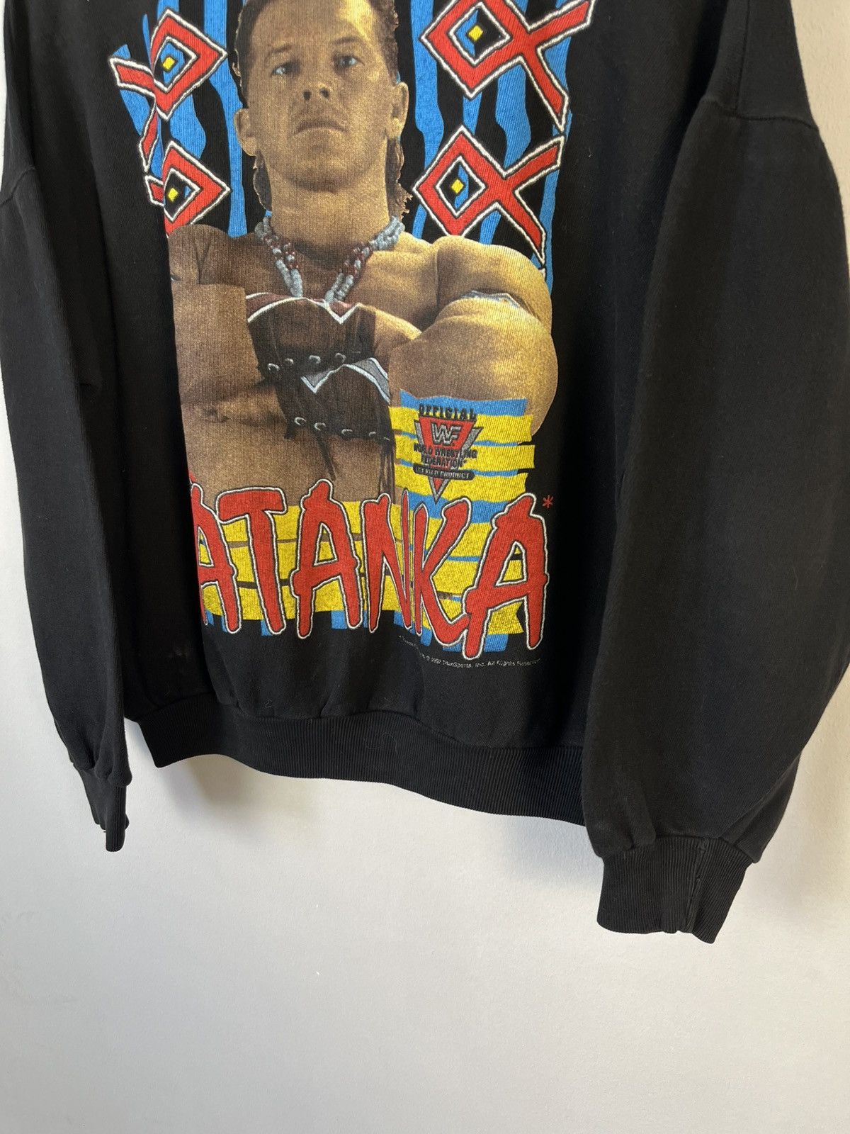 Vintage × WWE × WWF Tatanka Vintage 92's WWF Unisex Sweatshirt Size US S / EU 44-46 / 1 - 4 Thumbnail