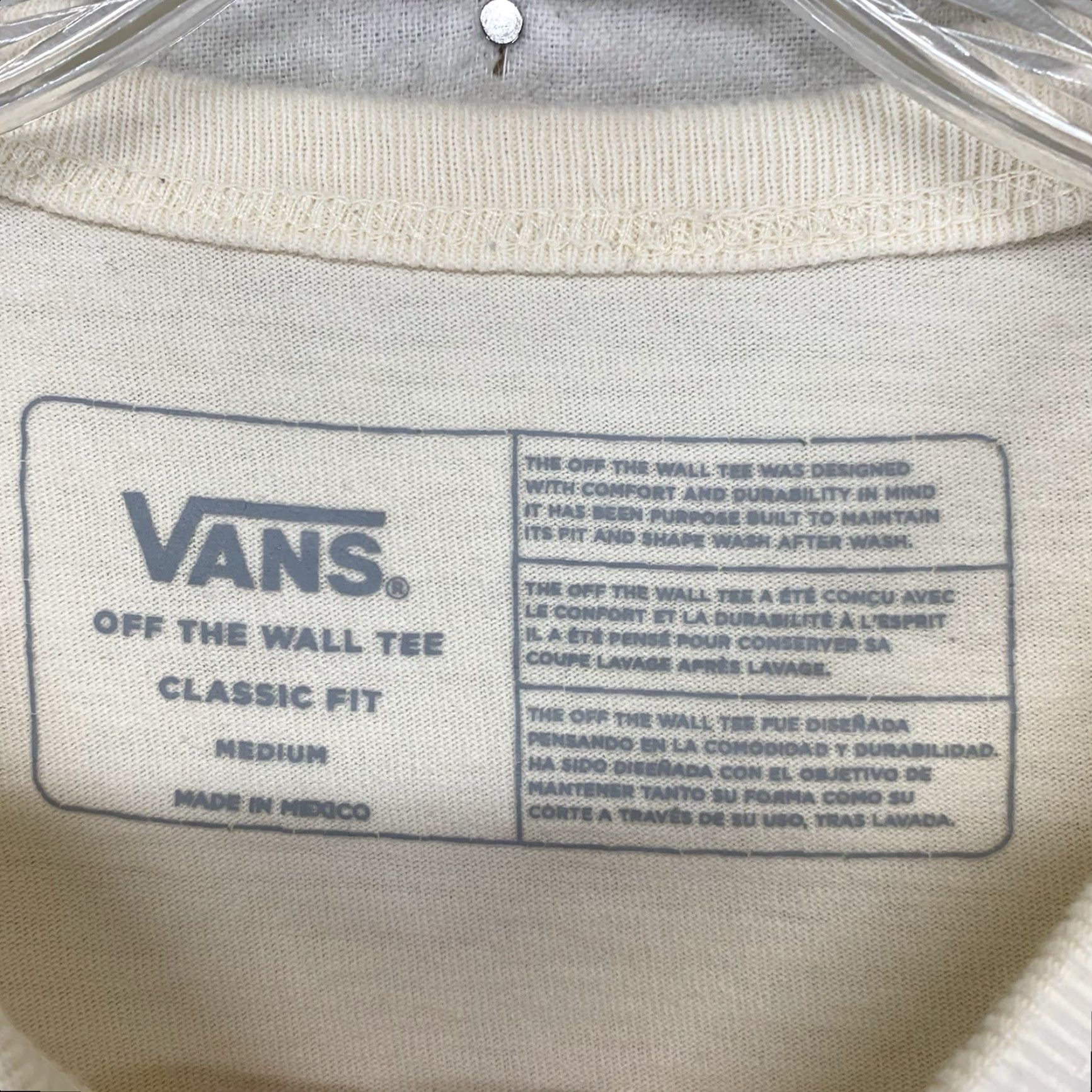 Vans VANS Off The Wall Logo T-Shirt Men Medium Ivory Skateboard Streetwear All Seasons Size US M / EU 48-50 / 2 - 6 Thumbnail