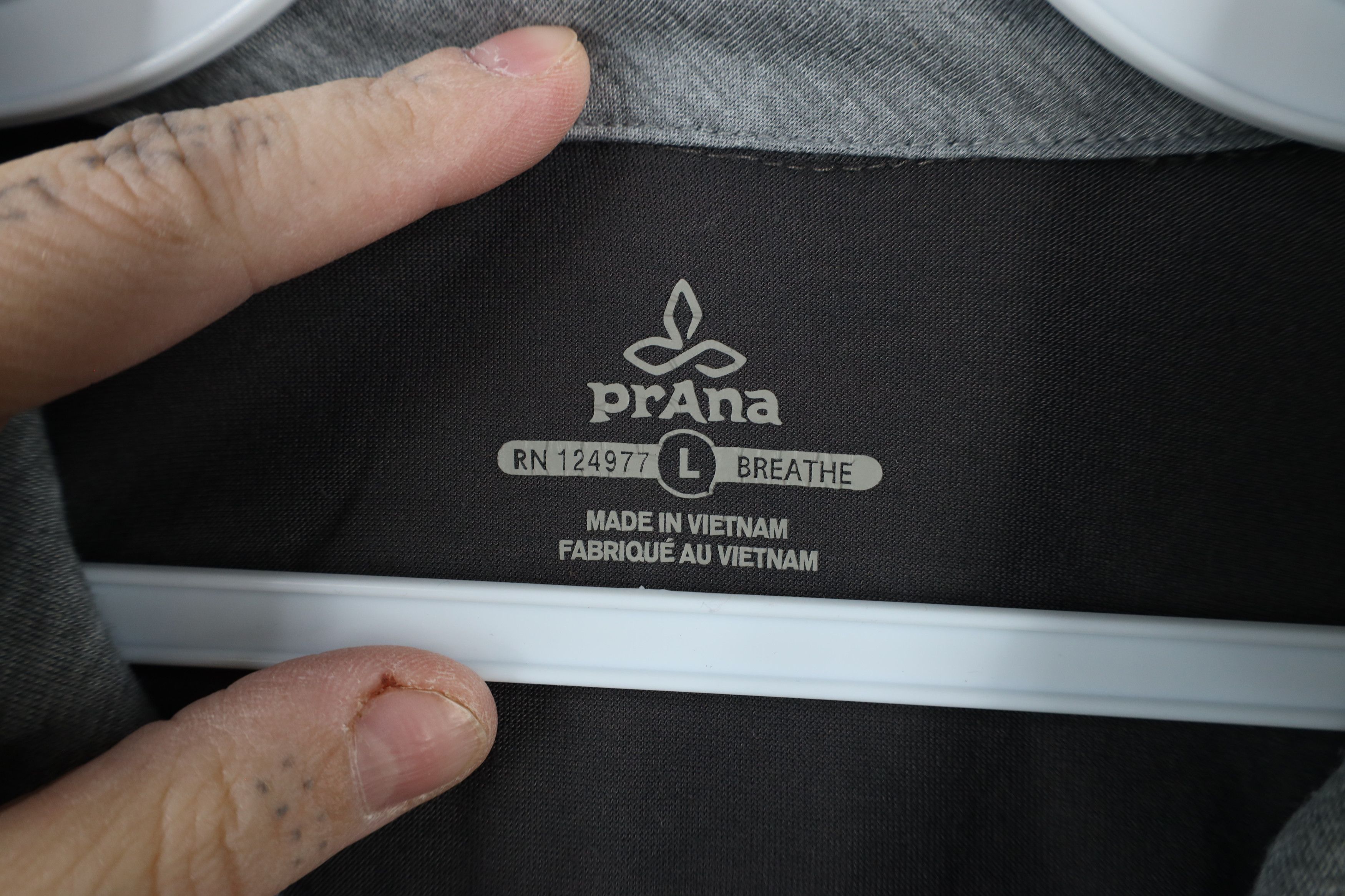 Prana × Vintage prAna Breathe Stretch Knit Neriah Collared Polo Shirt Gray Size US L / EU 52-54 / 3 - 7 Thumbnail