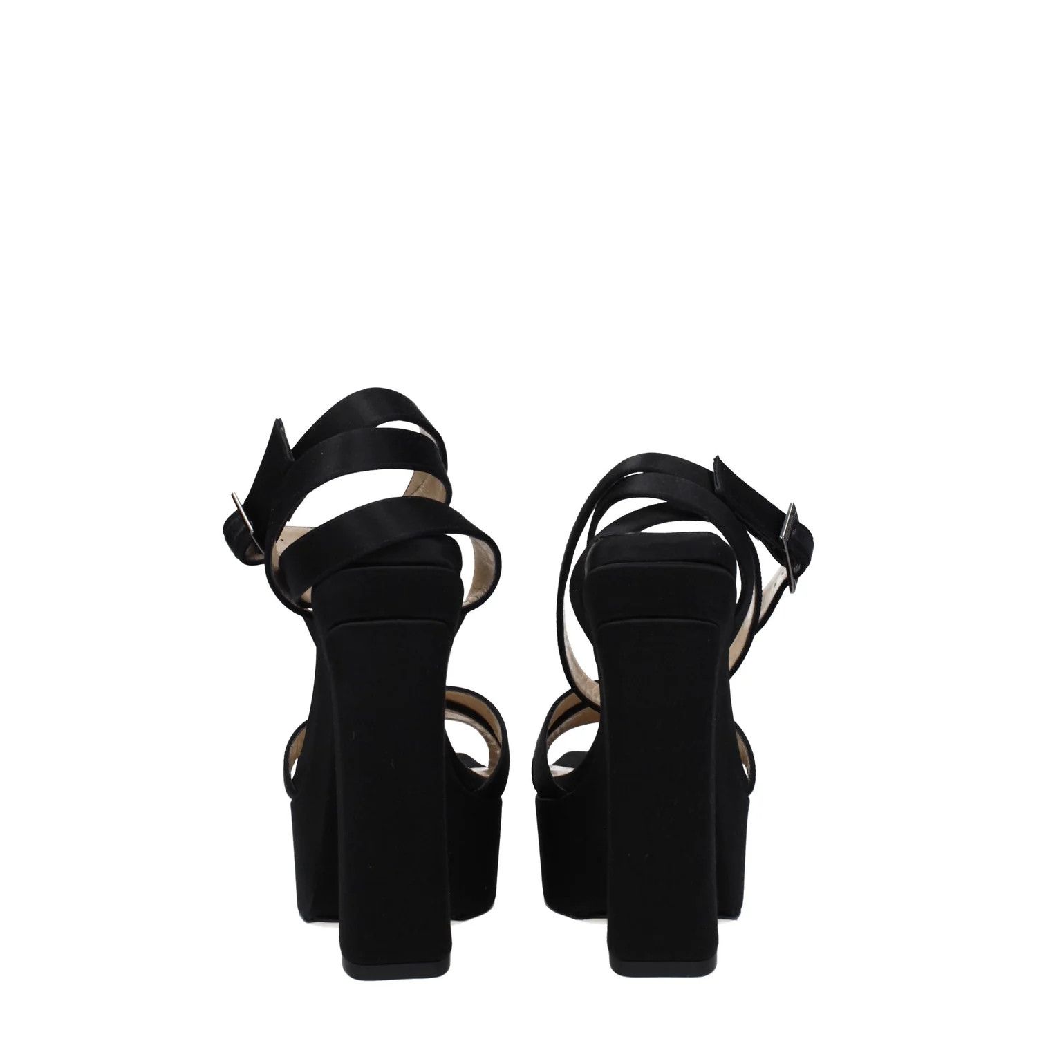 Jimmy Choo ob1o1e1124 Satin Sandals in Black Size US 9 / IT 39 - 5 Thumbnail