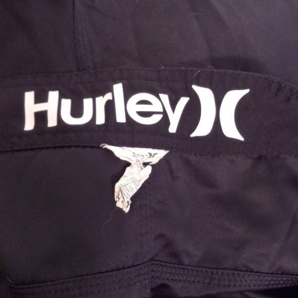 Hurley Hurley Size 34 Board Shorts Mens Black Drawstring Cargo Pock Size US 34 / EU 50 - 6 Thumbnail