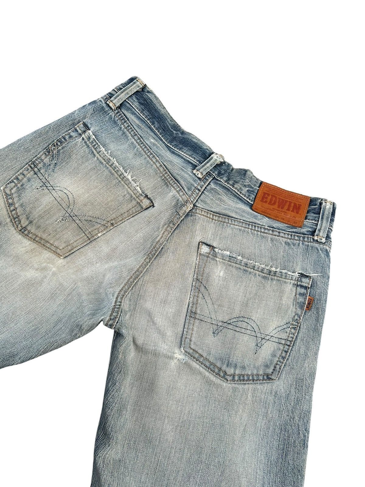 Kapital Thrashed Vintage Edwin 505zx Selvedge Denim Jeans japan Size US 31 - 16 Thumbnail