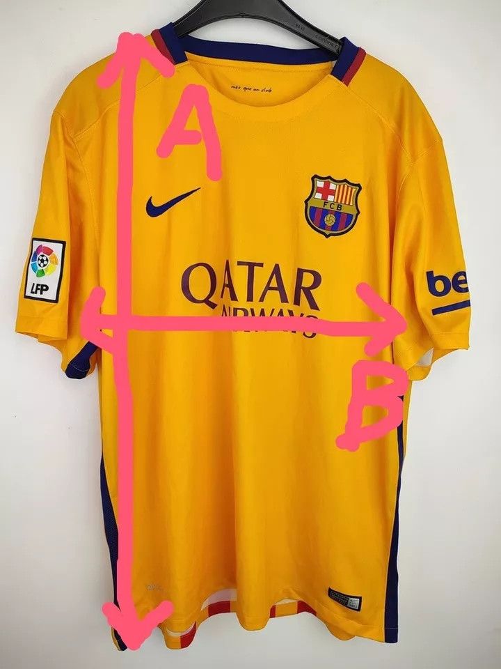 Nike FC Barcelona Away 2015 - 2016 FOOTBALL Kit SHIRT SOCCER Size US XL / EU 56 / 4 - 8 Thumbnail