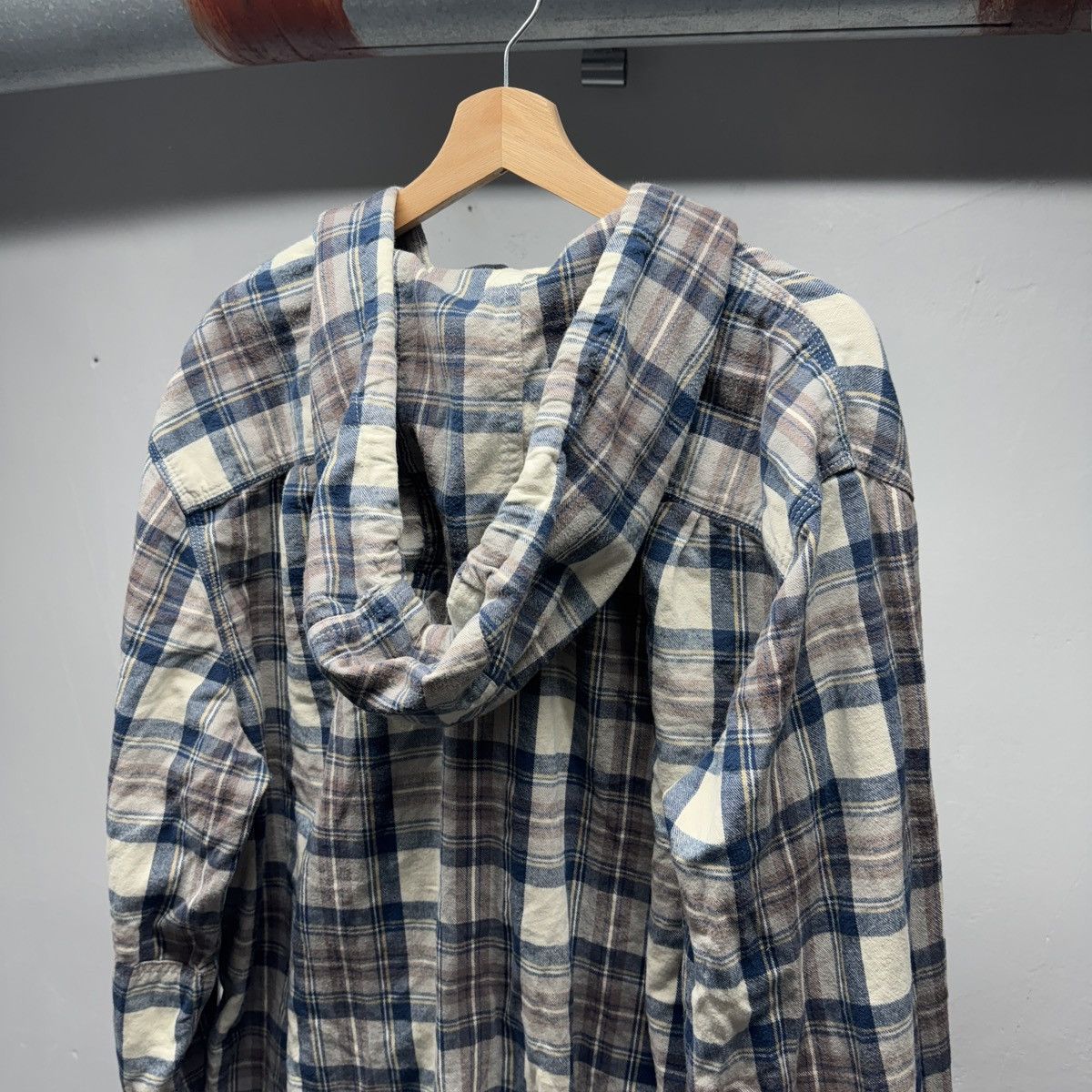Vintage LL Bean Hooded Plaid Flannel Shirt ERD Grunge Chrome Size US XL / EU 56 / 4 - 4 Thumbnail