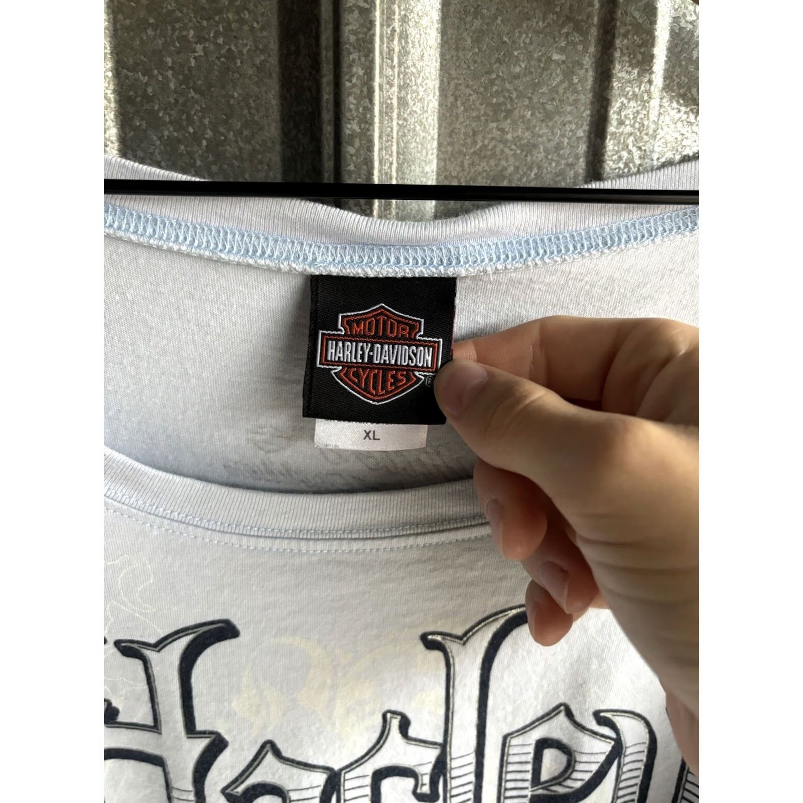 Harley Davidson VINTAGE Harley-Davidson Tank Top Shirt Blue XL Womens Grunge Y2K Size XL / US 12-14 / IT 48-50 - 4 Thumbnail