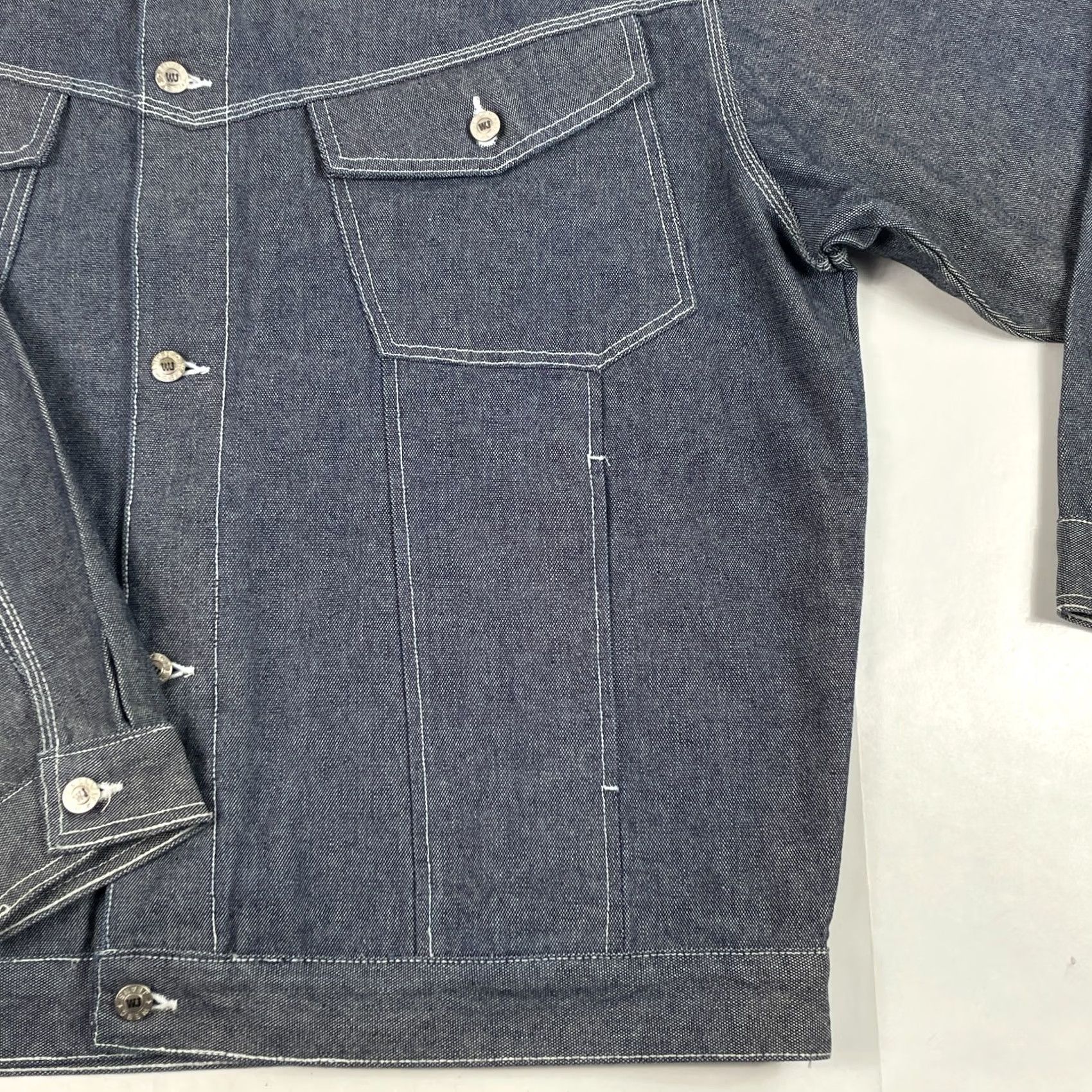 Denime VINTAGE Webs Jacket Men 2XL Denim Blue Trucker 90s Western Rodeo Bomber Jacket Mens Size US XXL / EU 58 / 5 - 4 Thumbnail