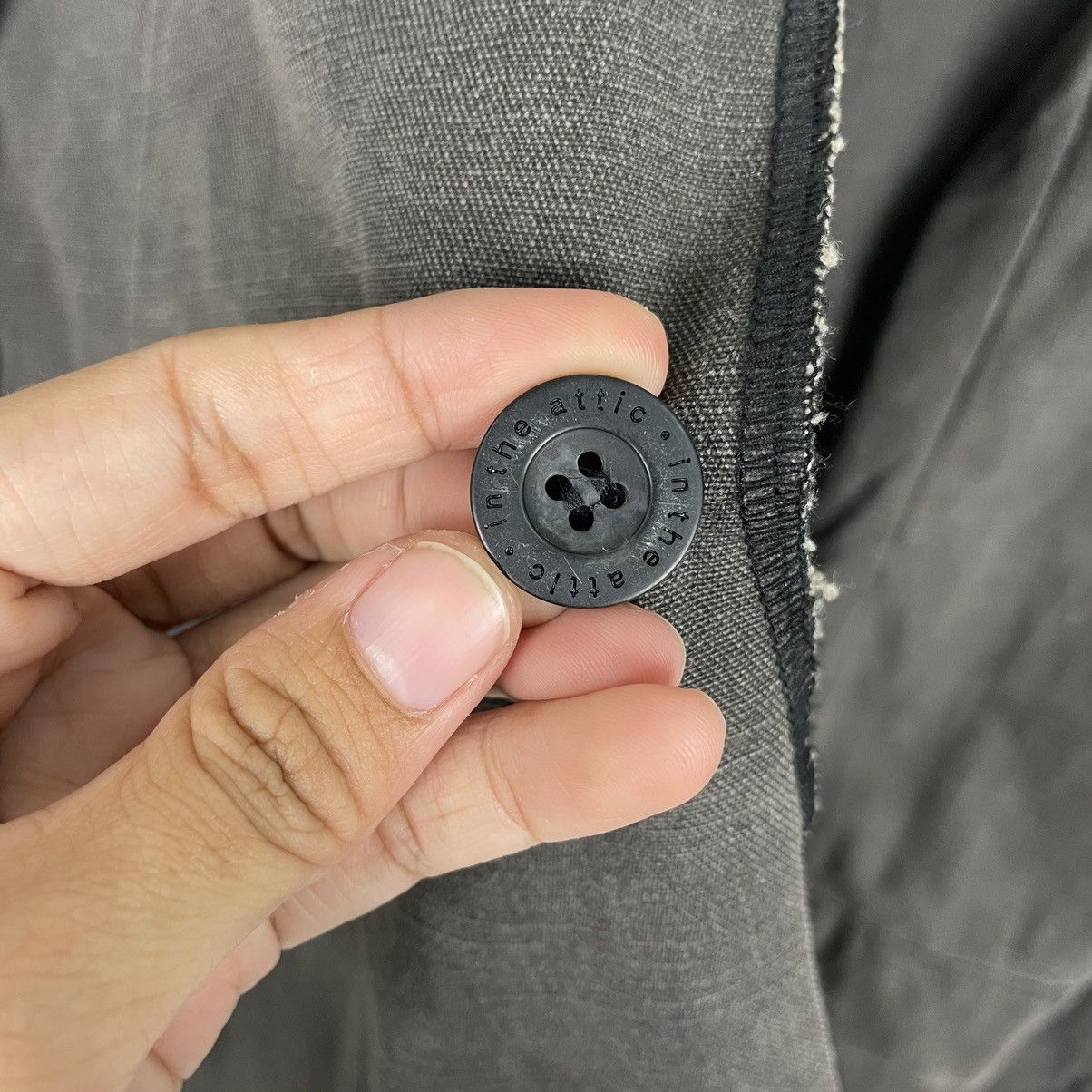In The Attic × Japanese Brand × Tornado Mart 💥IN THE ATTIC BUTTON CHORE DYED GREY JACKET Size US L / EU 52-54 / 3 - 13 Thumbnail
