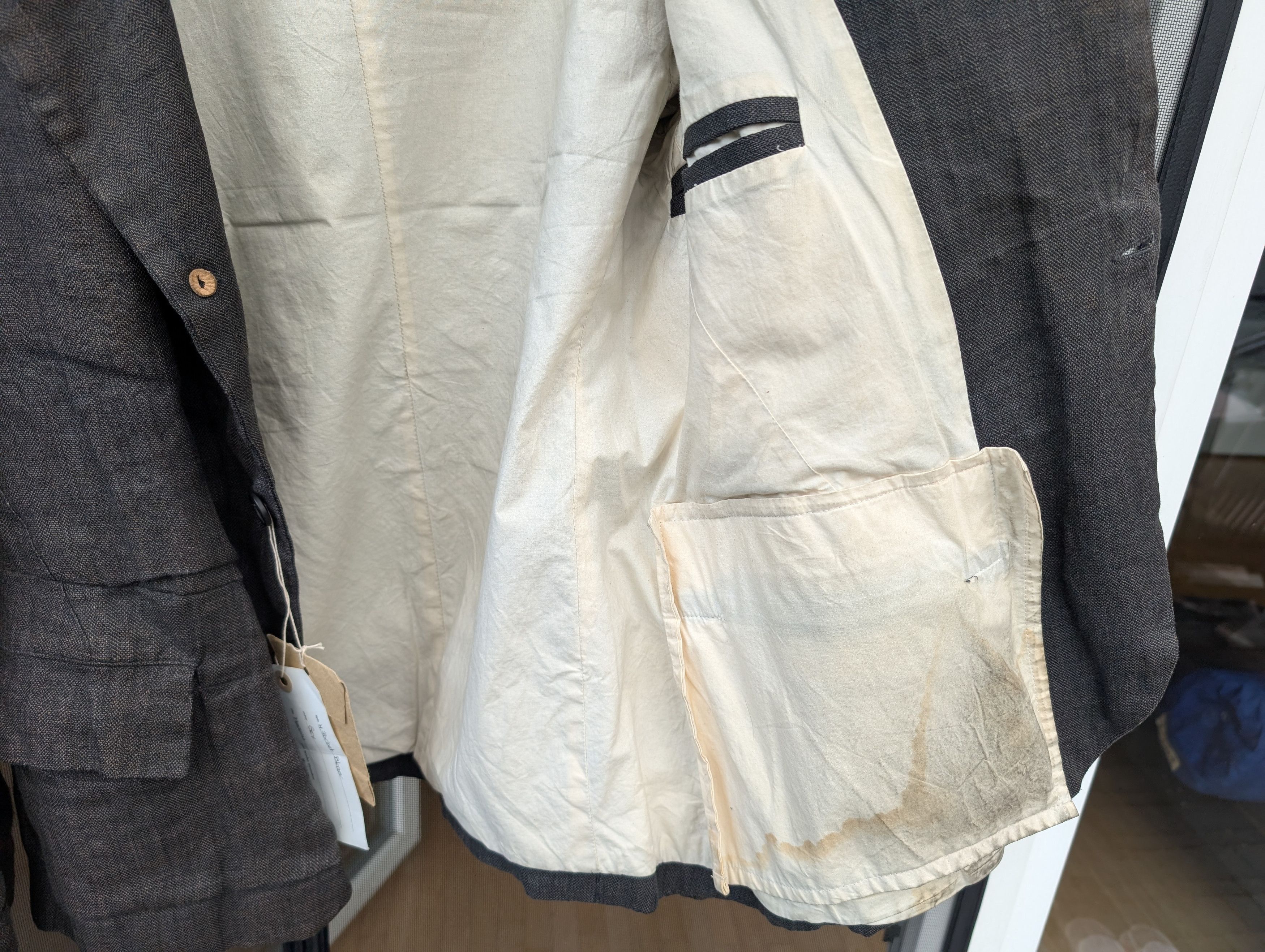 PAUL HARNDEN POCKET BLAZER 100% LINEN JACKET