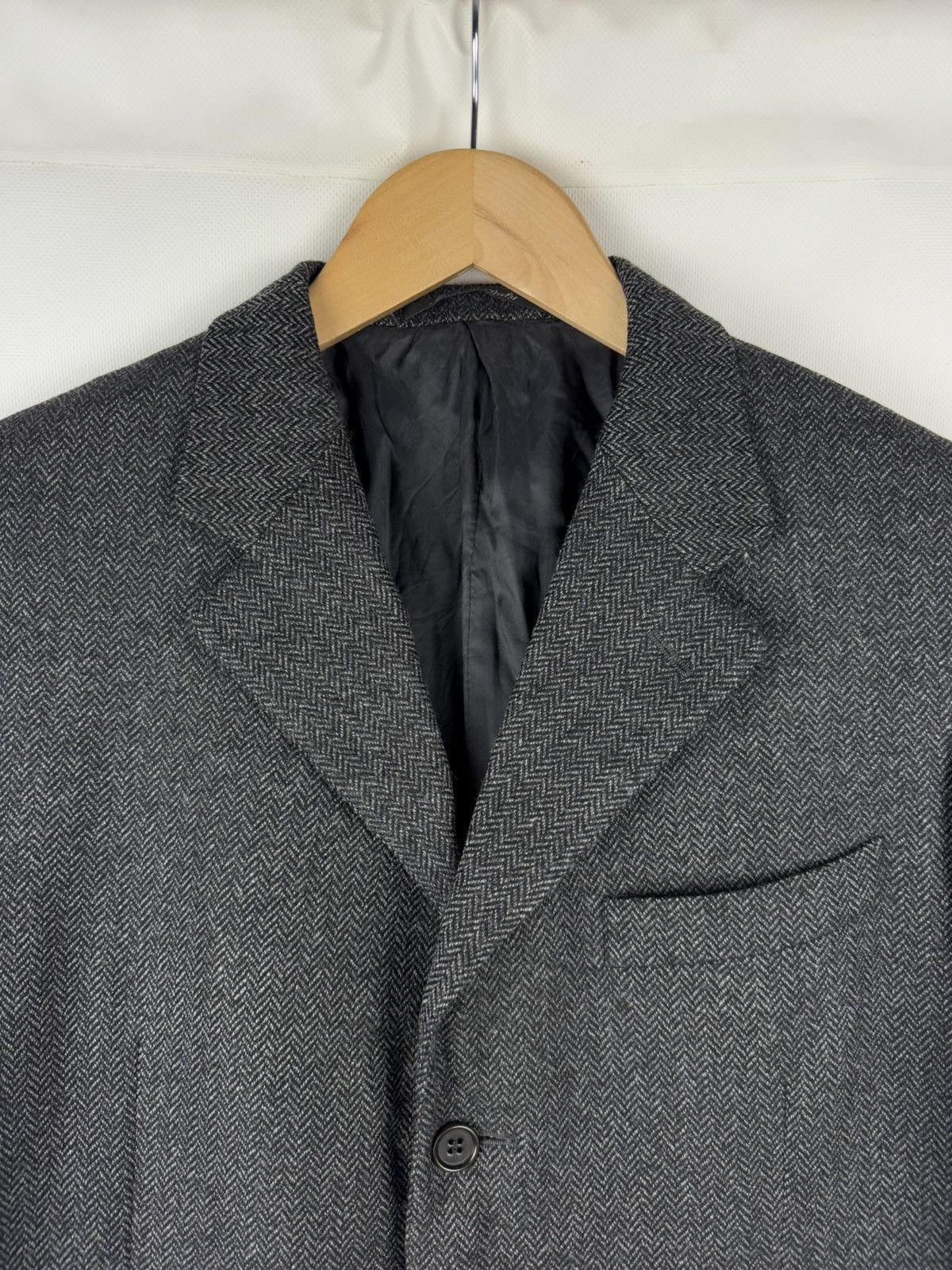 Canali Canali men’s herringbone wool tweed blazer jacket sportcoat Size 42R - 6 Thumbnail