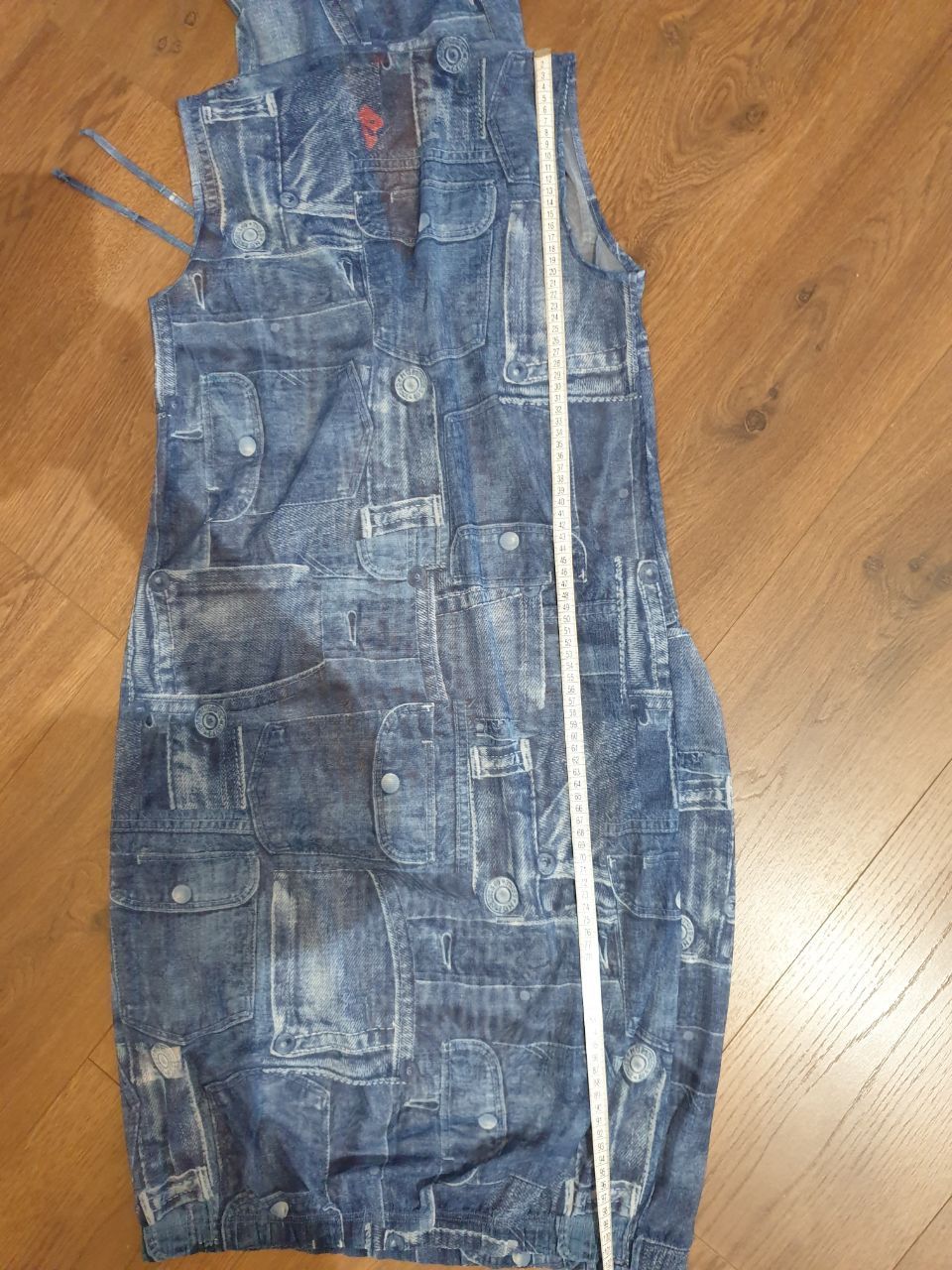 Other Denim Print Hooded Dress sz S/M Size M / US 6-8 / IT 42-44 - 7 Thumbnail