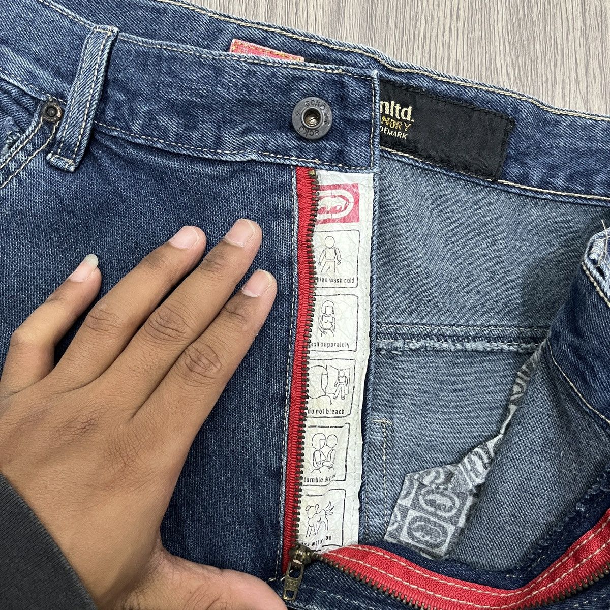 Ecko Unltd. Baggy Jeans Ecko Unltd Big Rhino Logo Denim 🟥 Size US 34 / EU 50 - 11 Thumbnail