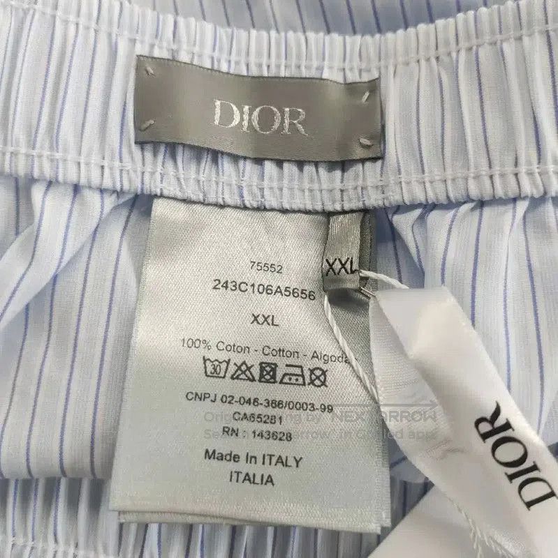Dior Dior Summer Light Blue Cotton Striped Shorts . Size 31" - 4 Thumbnail