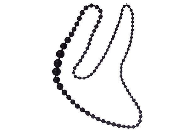 Handmade Victorian Frosted Jet Ball Bead Necklace Size ONE SIZE - 4 Thumbnail