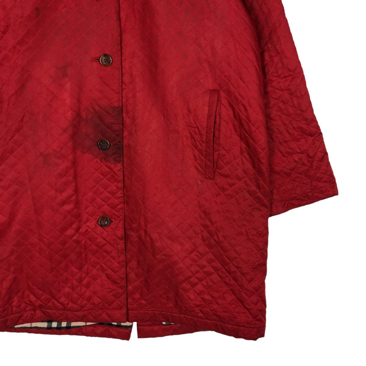Burberry 🔥VINTAGE QUILTED BUTTON BURBERRY LONDON NOVA CHECK LINING Size US M / EU 48-50 / 2 - 6 Thumbnail
