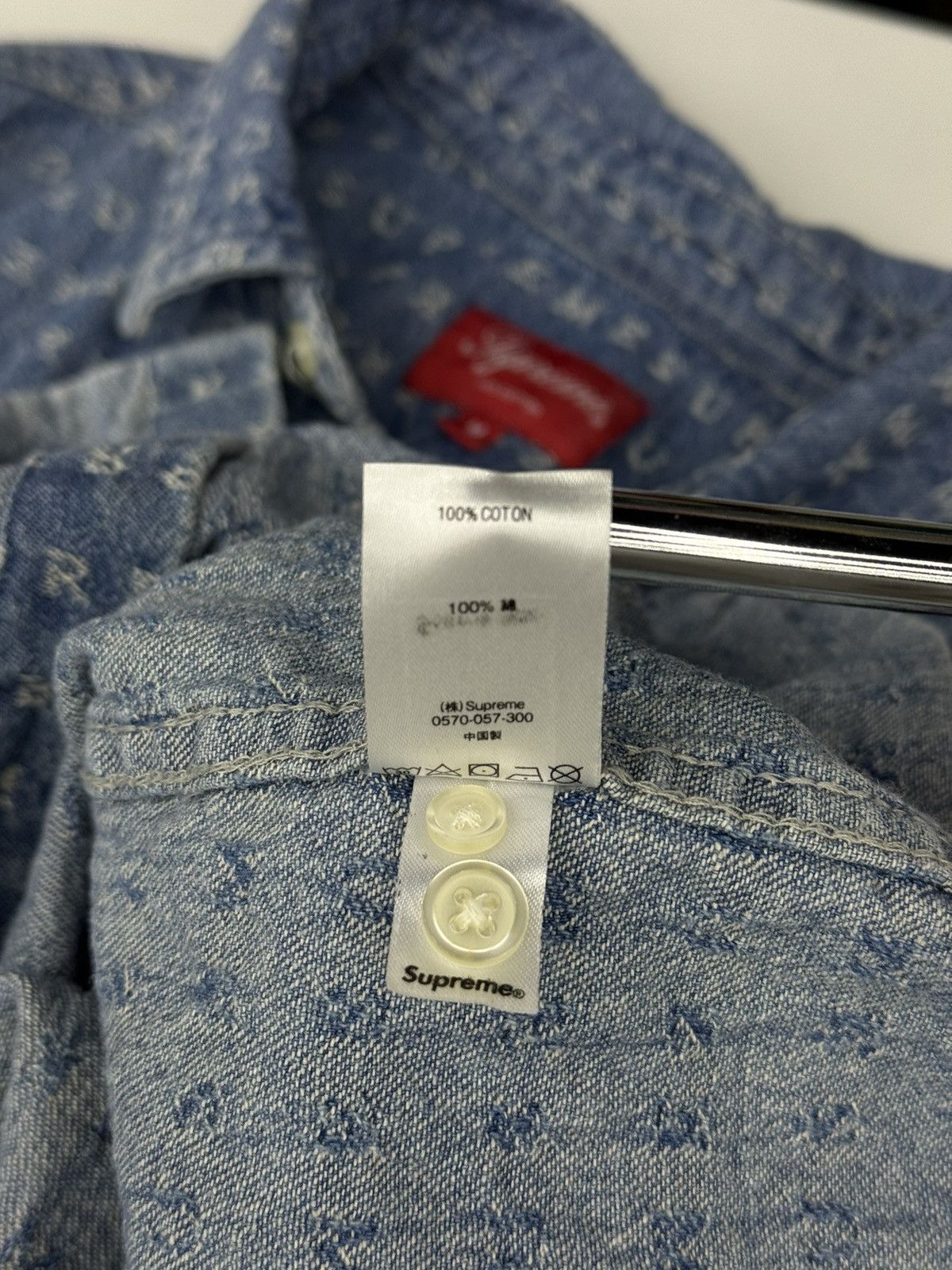 Supreme Supreme Jacquard Logo Denim Button Shirt Size US M / EU 48-50 / 2 - 6 Thumbnail