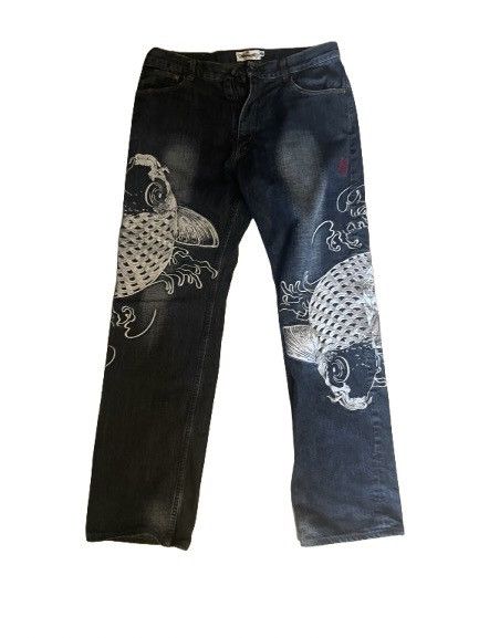 Japanese Brand Crazy Karakuri Koi Jeans Size US 34 / EU 50 - 1 Thumbnail