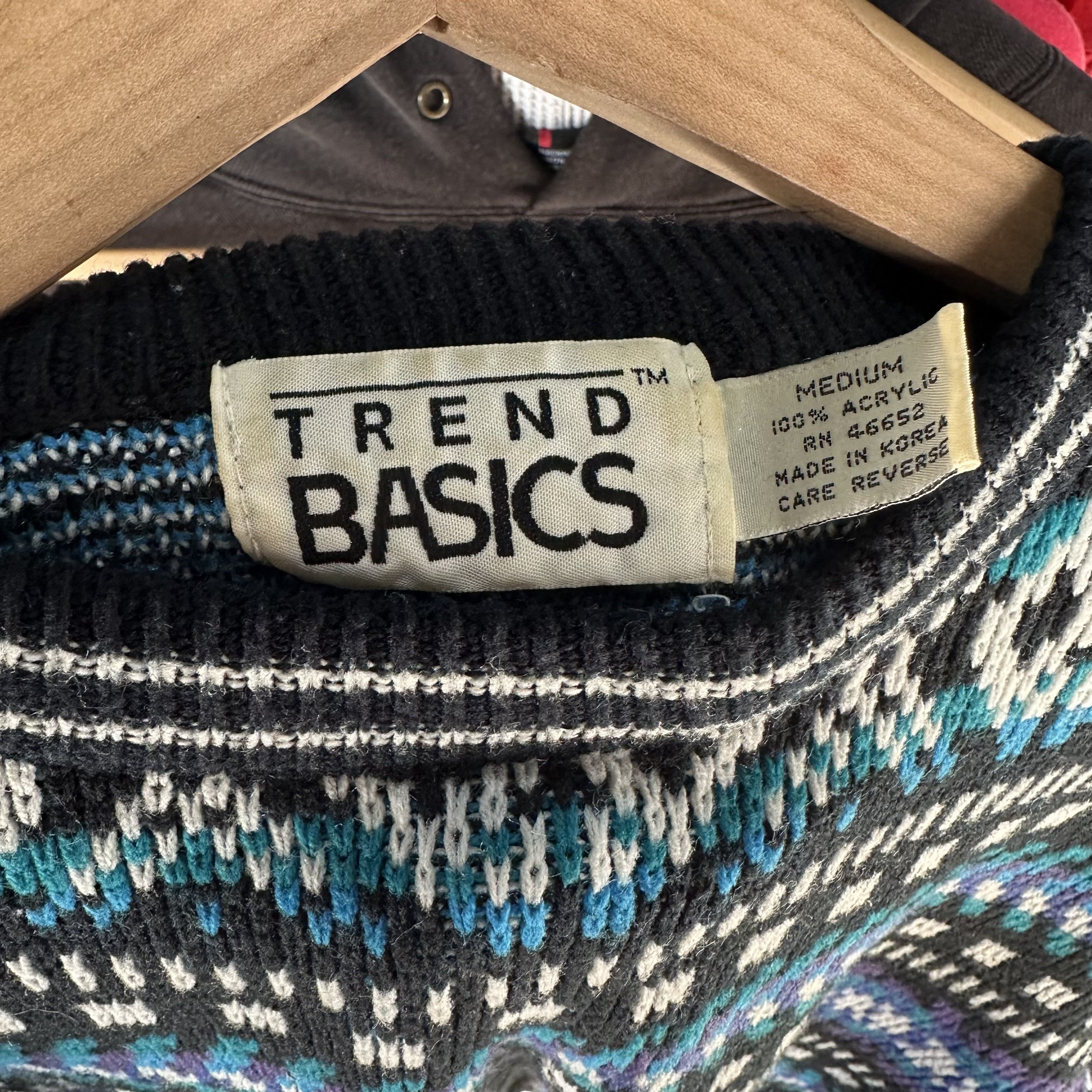 Other Vintage Trend Basics Knit Sweater Men's M Patterned Size US M / EU 48-50 / 2 - 7 Thumbnail