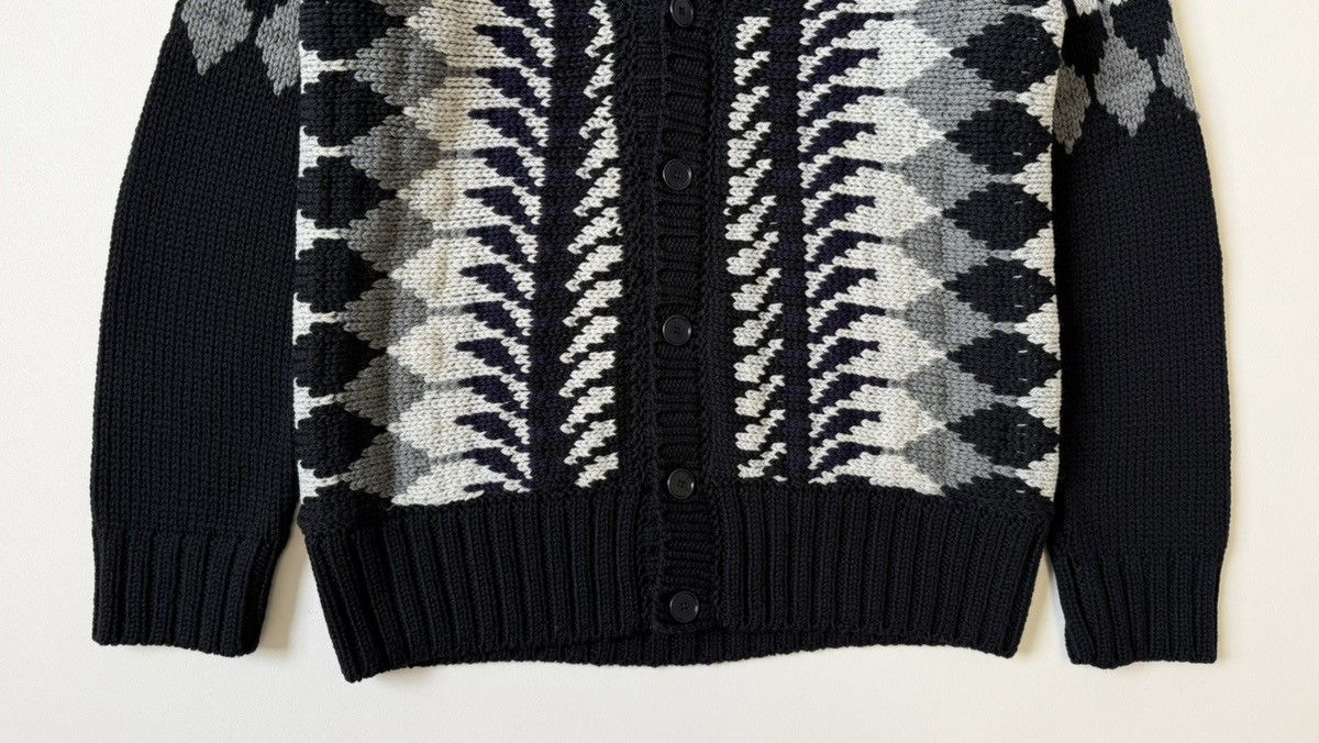 Dries Van Noten ‘Abstract Patterned’ Black Wool Cardigan Size US M / EU 48-50 / 2 - 11 Thumbnail