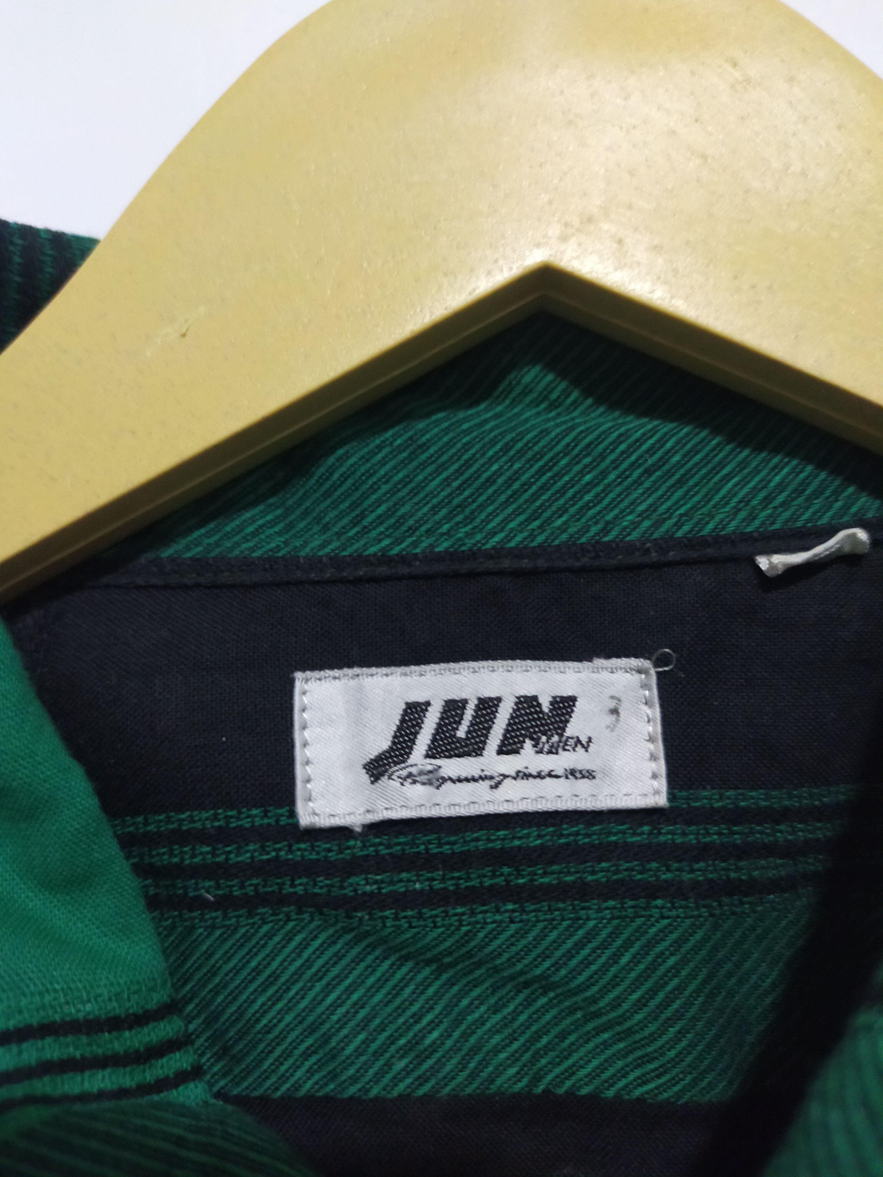 Japanese Brand JUN MEN GREEN CHECKERED PATTERN Size US M / EU 48-50 / 2 - 3 Thumbnail