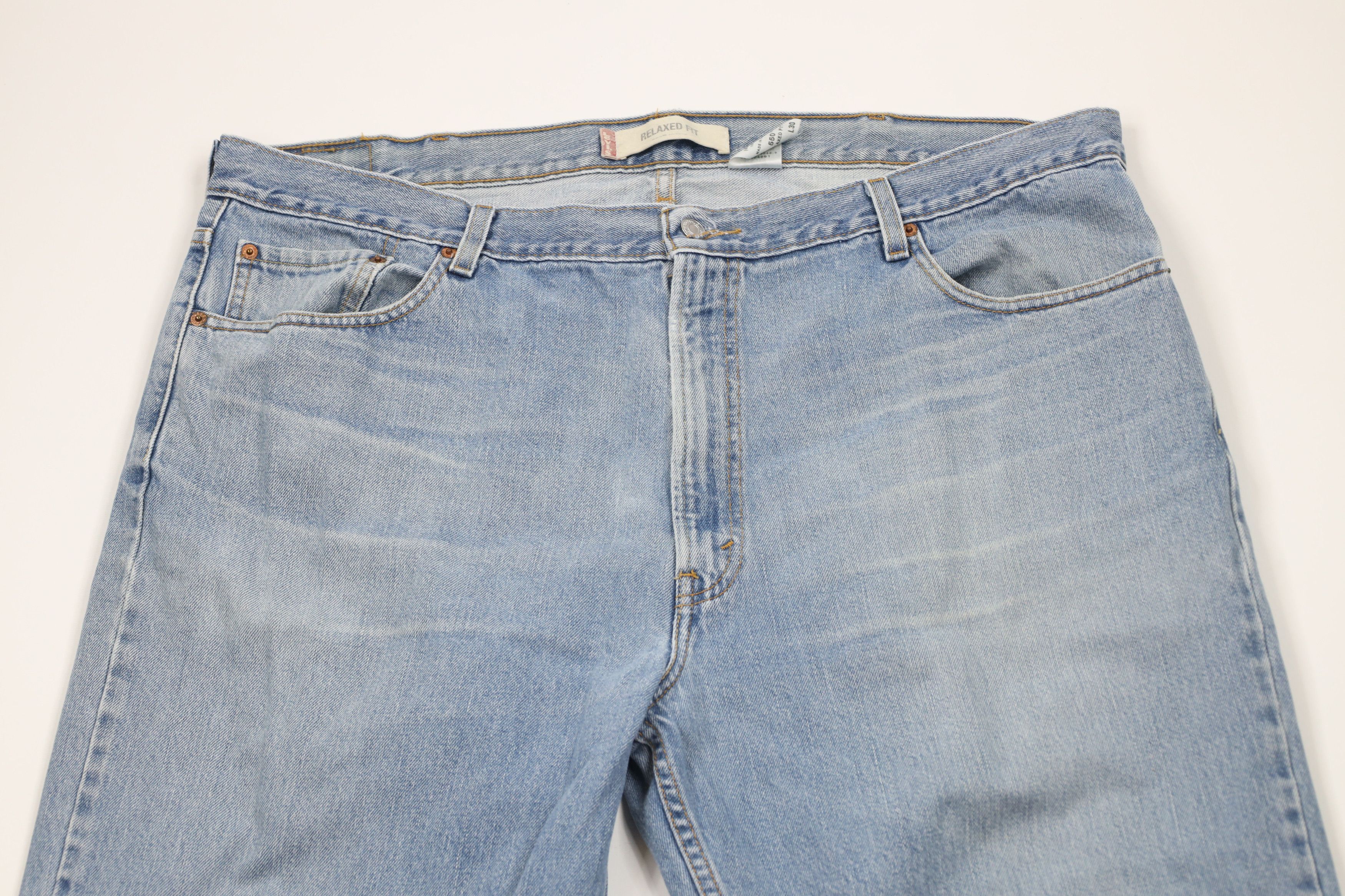 Levi's × Vintage Vintage Y2K 2004 Levis 550 Relaxed Fit Denim Jeans Blue Size US 44 / EU 60 - 2 Thumbnail
