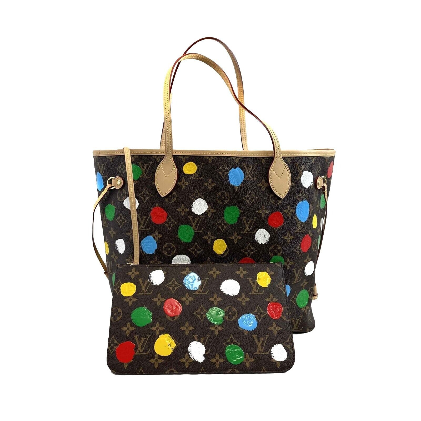 Louis Vuitton x Yayoi Kusama Neverfull MM Monogram Multicolor in Coated  Canvas with Gold-tone - US