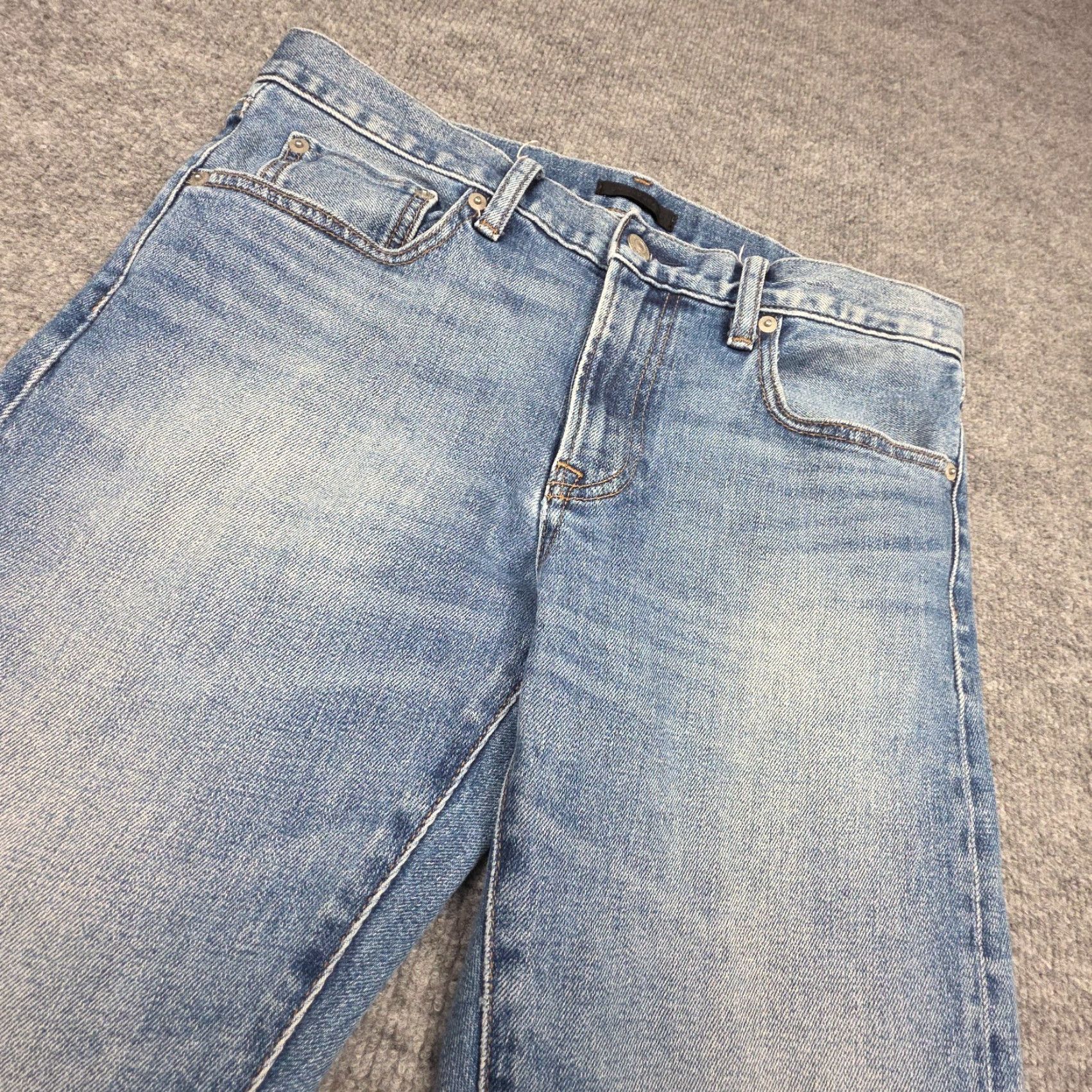 Uniqlo Uniqlo Jeans Men's 32x32 Blue Denim Slim-Straight Kaihara 5-Pocket Regular Rise Mid Vintage No Size US 32 / EU 48 - 3 Thumbnail
