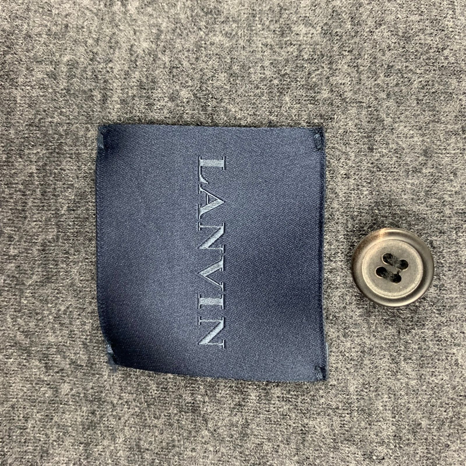 Lanvin LANVIN Gray Black Heather Wool Blend Notch Lapel Sport Coat Size 36R - 8 Thumbnail