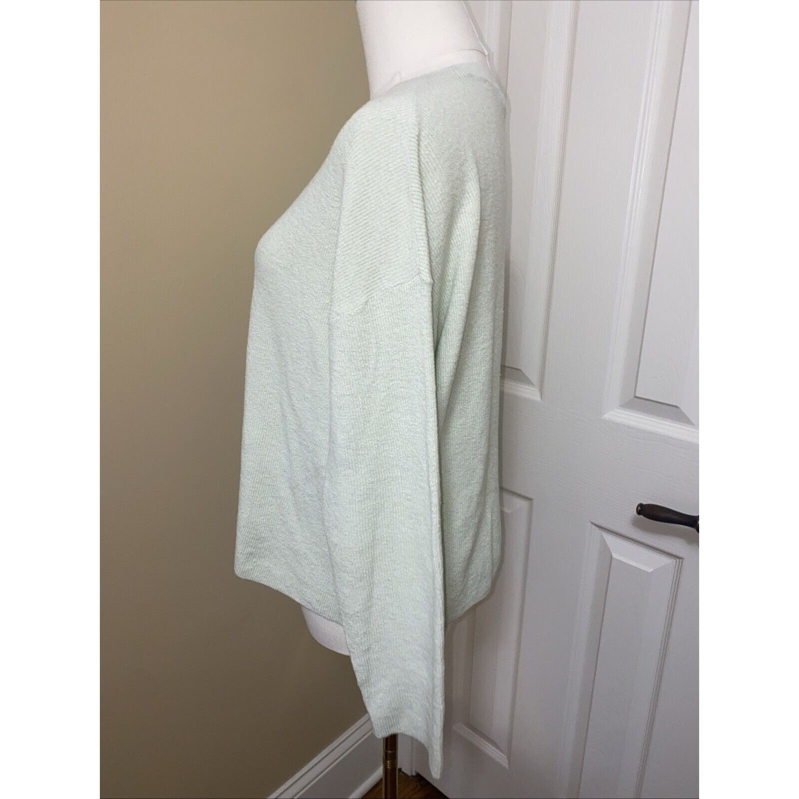 Eileen Fisher EILEEN FISHER Light Green Womens sz XS Organic Linen Sweater Size XS / US 0-2 / IT 36-38 - 4 Thumbnail