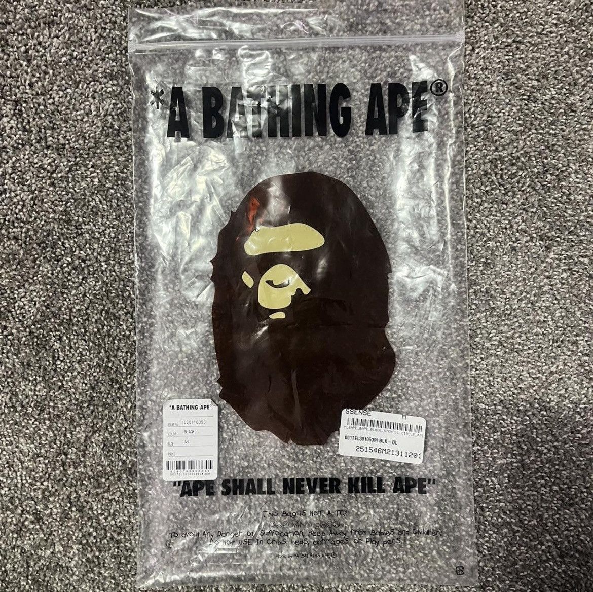 Bape Bape - Black Stencil Circle Ape Face Size US M / EU 48-50 / 2 - 5 Thumbnail