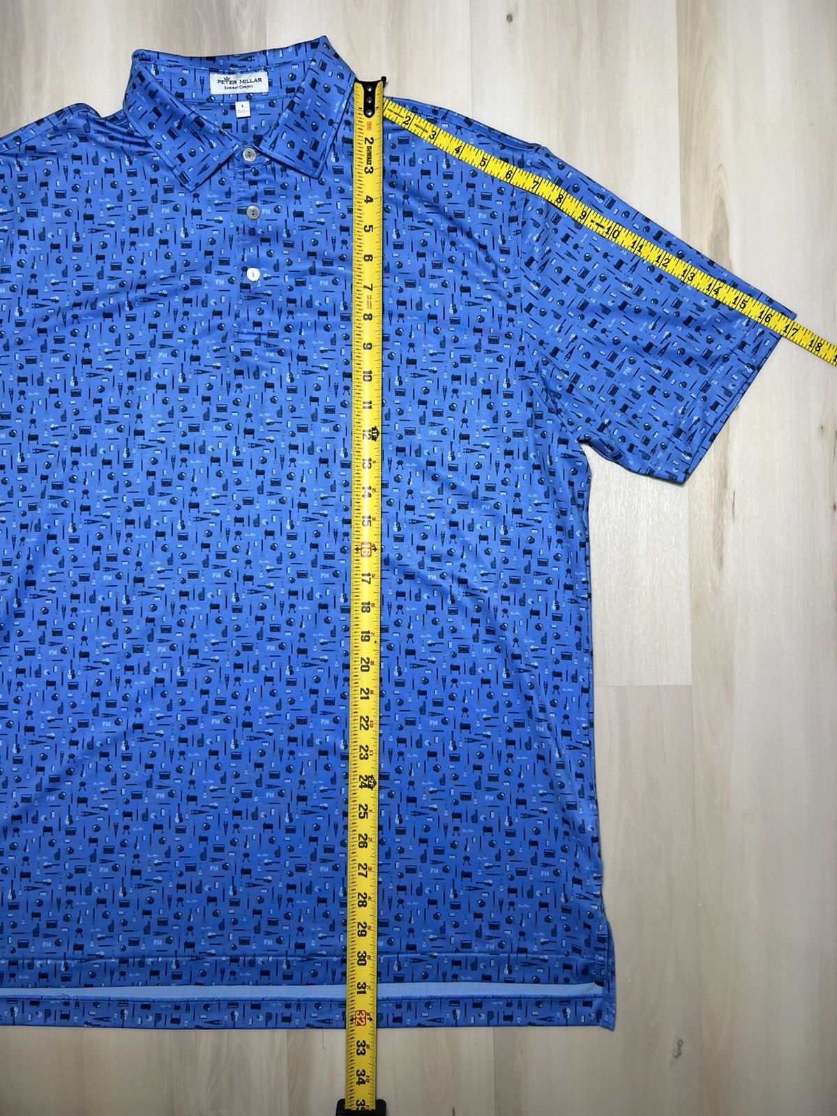 Peter Millar Peter Millar Polo Summer Comfort Golf BBQ Tailgate Print Size US L / EU 52-54 / 3 - 5 Thumbnail