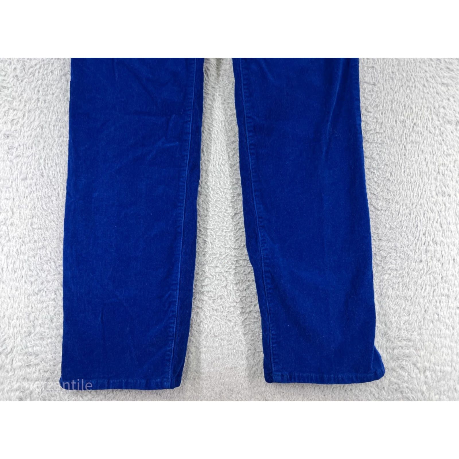 Vintage YMI Pants Womens 14 Blue Corduroy Cotton Blend Straight Leg Fleur De Lis Shirt Size 30" / US 8 / IT 44 - 6 Thumbnail