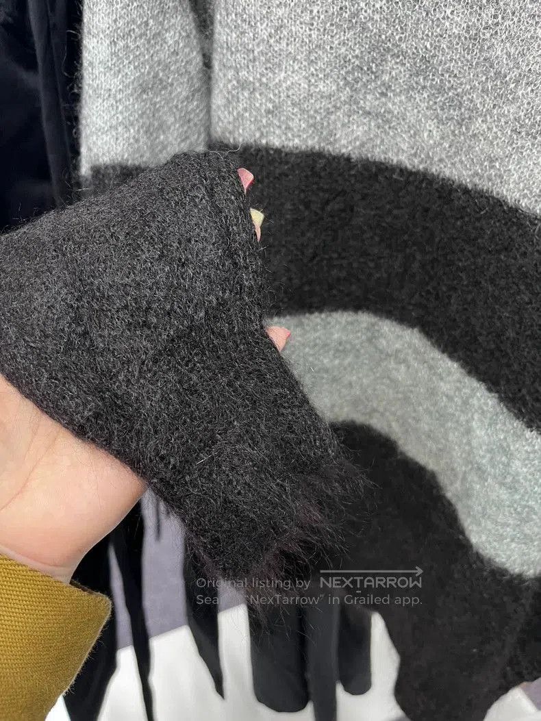 Saint Laurent Paris YSL Black Gray Striped Wool Sweater. Size US M / EU 48-50 / 2 - 2 Thumbnail