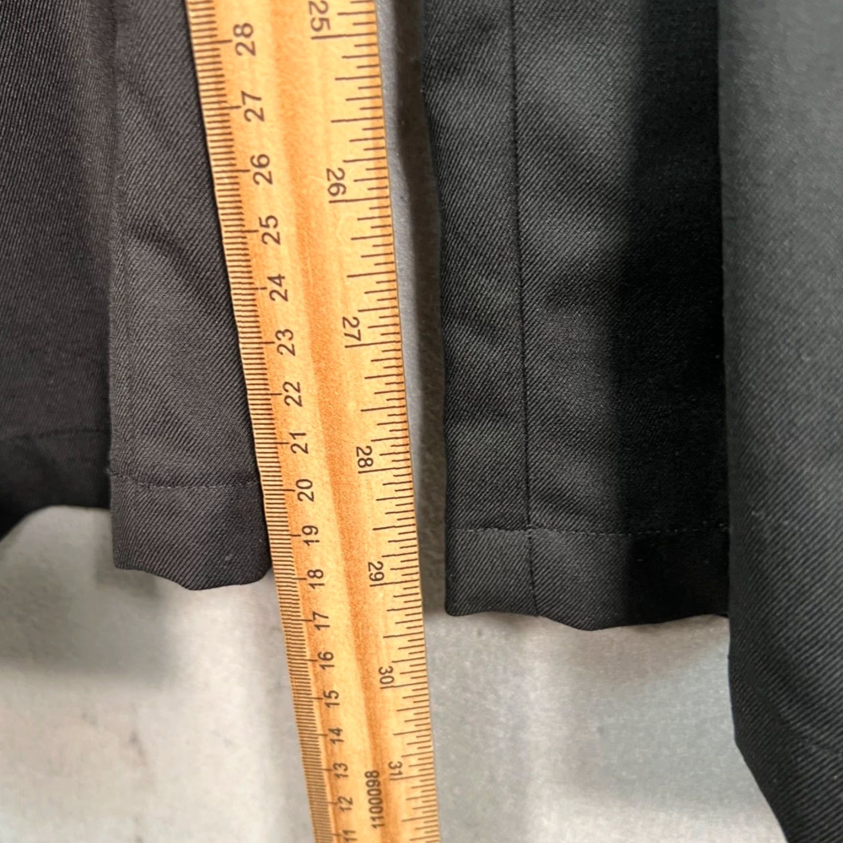 Vintage Commense Womens Medium Black Pleated Trousers Polyester Blend Pants Woman Dress Pants Wide-Leg Size 32" / US 10 / IT 46 - 7 Thumbnail