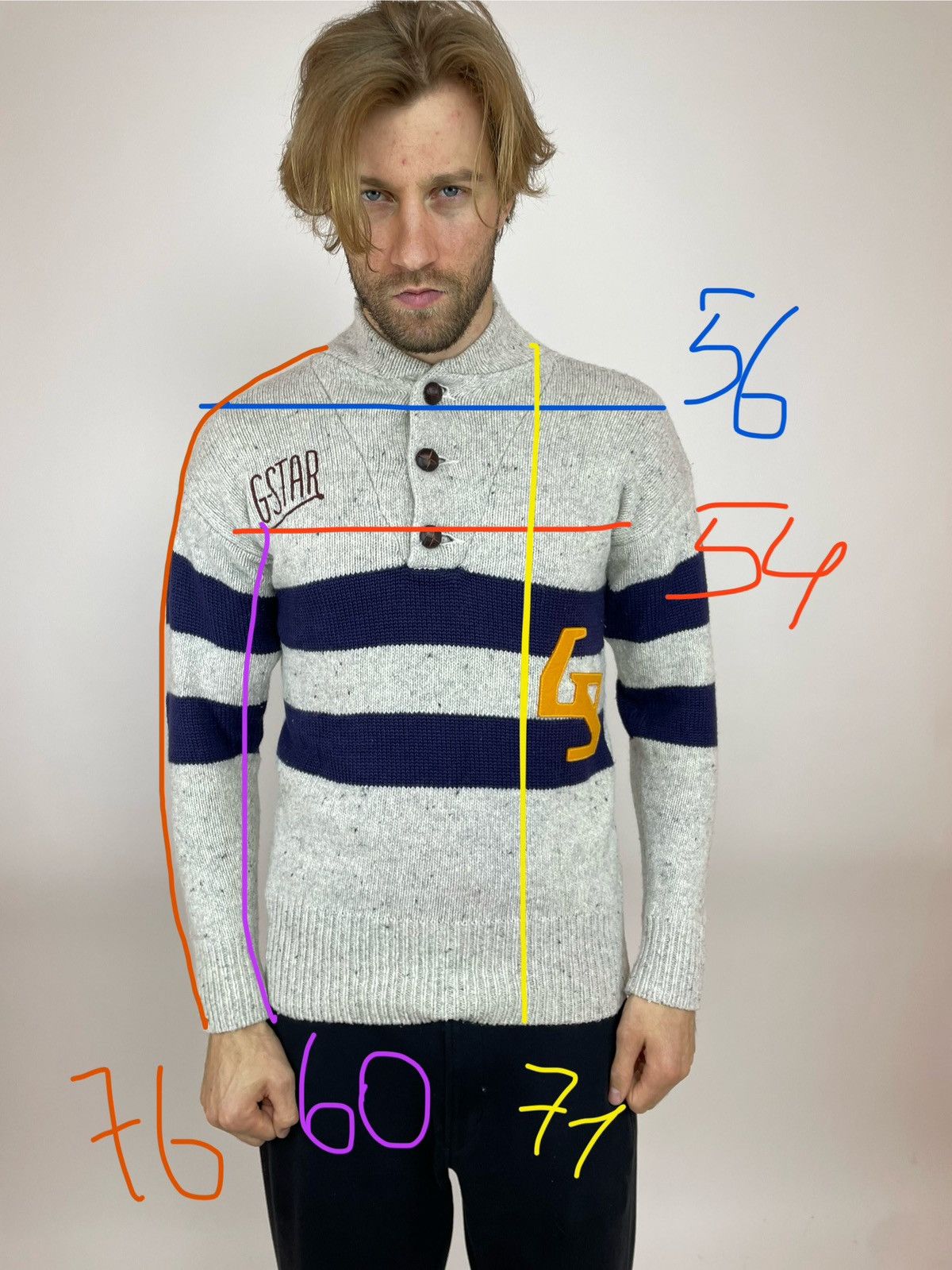G-Star G-star RAW PIT SHAWL Collar knit l/s sweater Mens size L Size US L / EU 52-54 / 3 - 12 Thumbnail