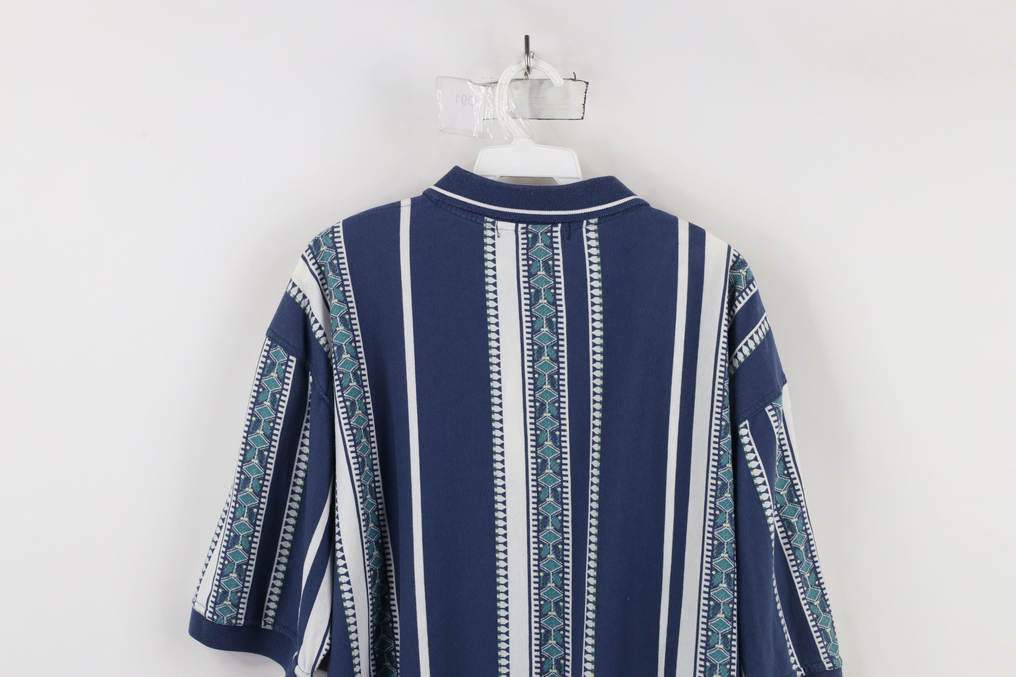Vintage Vintage 90s Streetwear Fair Isle Striped Collared Polo Shirt Size US XL / EU 56 / 4 - 10 Thumbnail