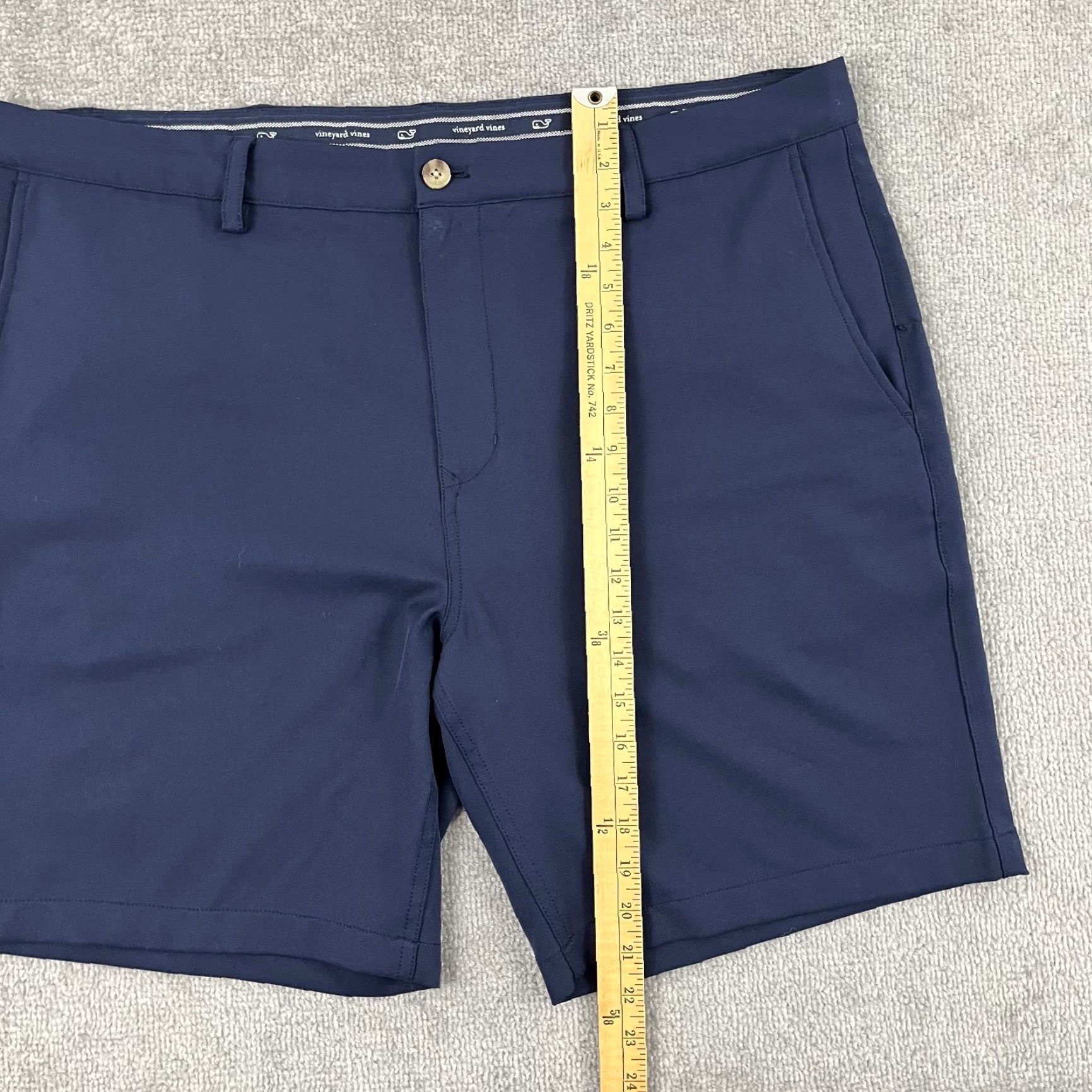 Vineyard Vines Vineyard Vines Links Shorts Mens 40 / 8.5" Navy Blue Golf Chino Stretch Preppy Size US 40 / EU 56 - 4 Thumbnail