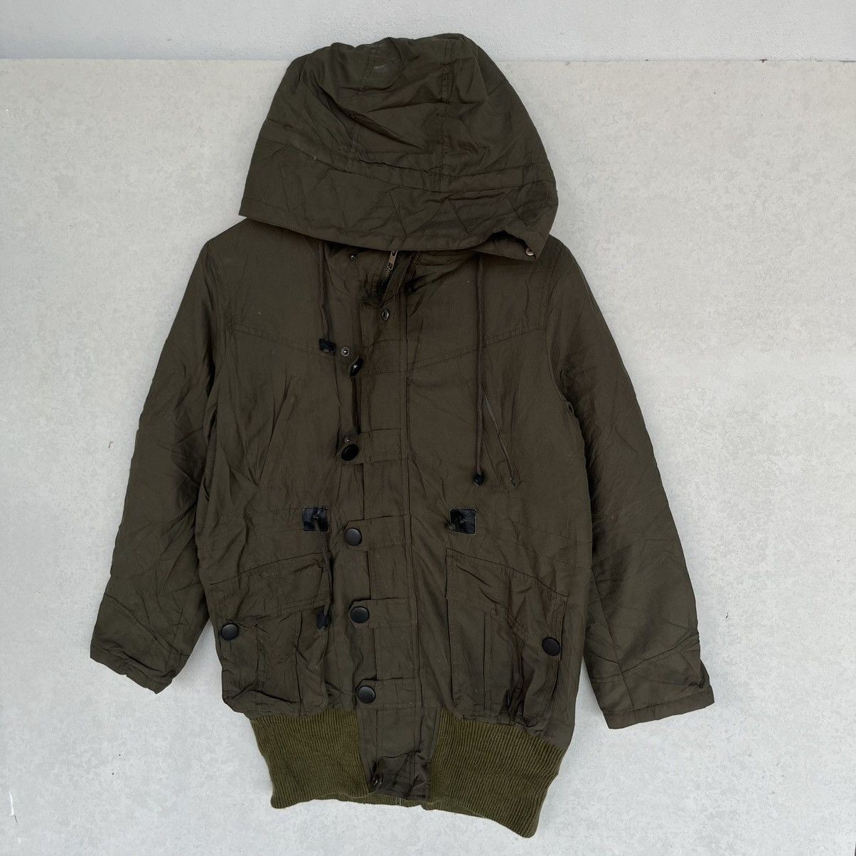 Other Vintage Scalzi Khaki Green Hooded Puffer Jacket Size M Size M / US 6-8 / IT 42-44 - 2 Thumbnail