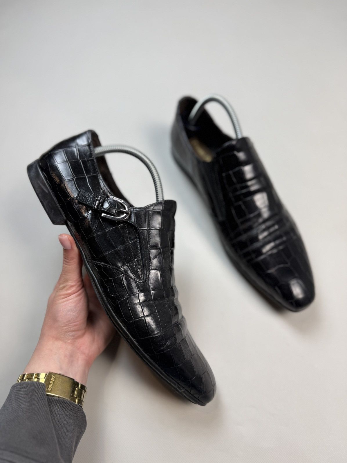 Other Cesare Paciotti Crocodile Leather Monk Strap Dress Shoes Size US 9 / EU 42 - 1 Thumbnail