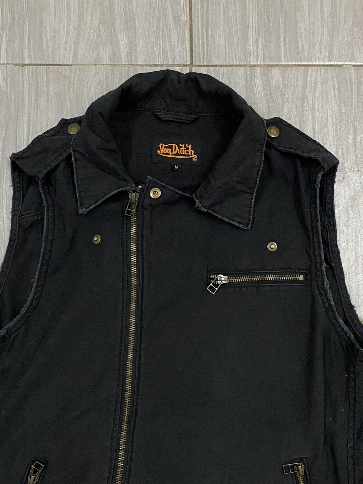 Von Dutch Vintage Von Dutch Black Vest Jacket Size US M / EU 48-50 / 2 - 5 Thumbnail