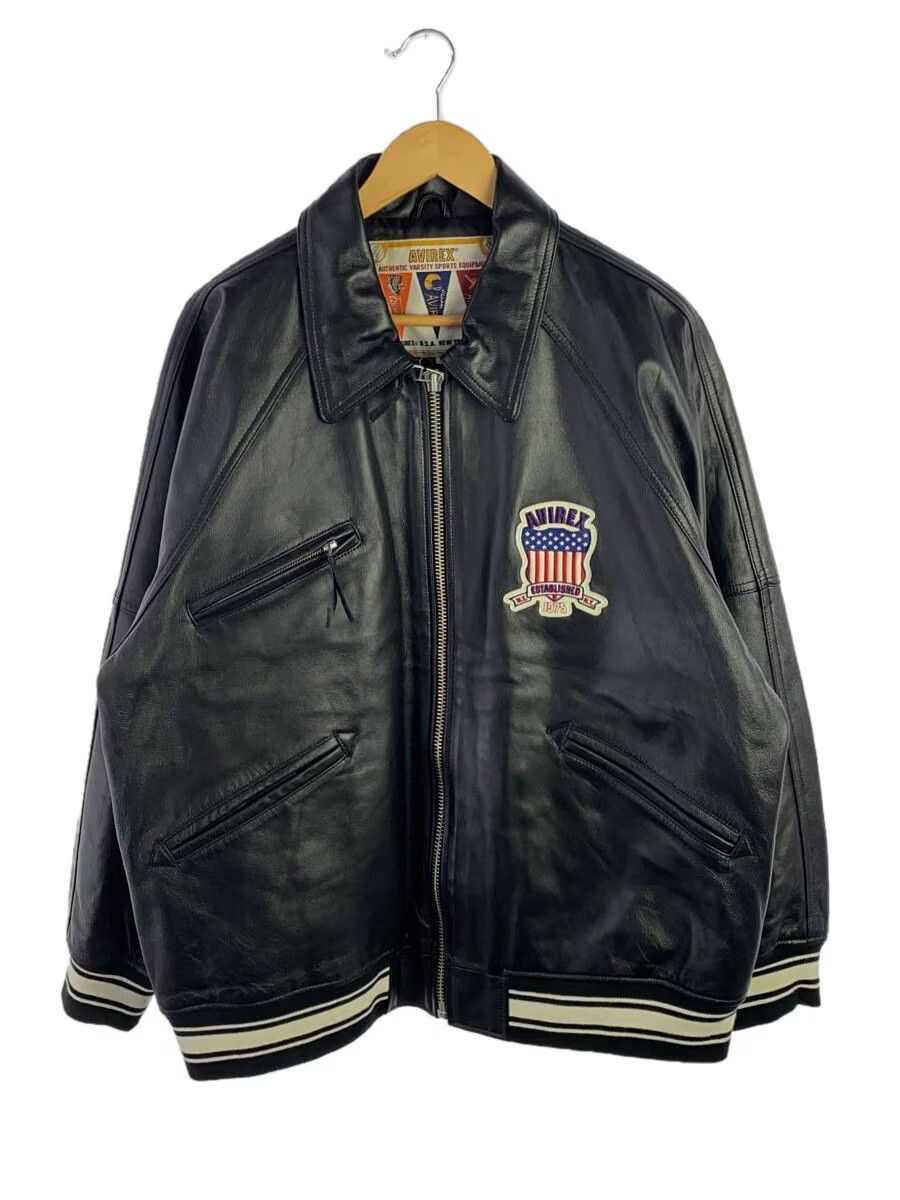 Avirex Avirex Sheepskin Leather Jacket Blouson Black Size US XL / EU 56 / 4 - 1 Thumbnail